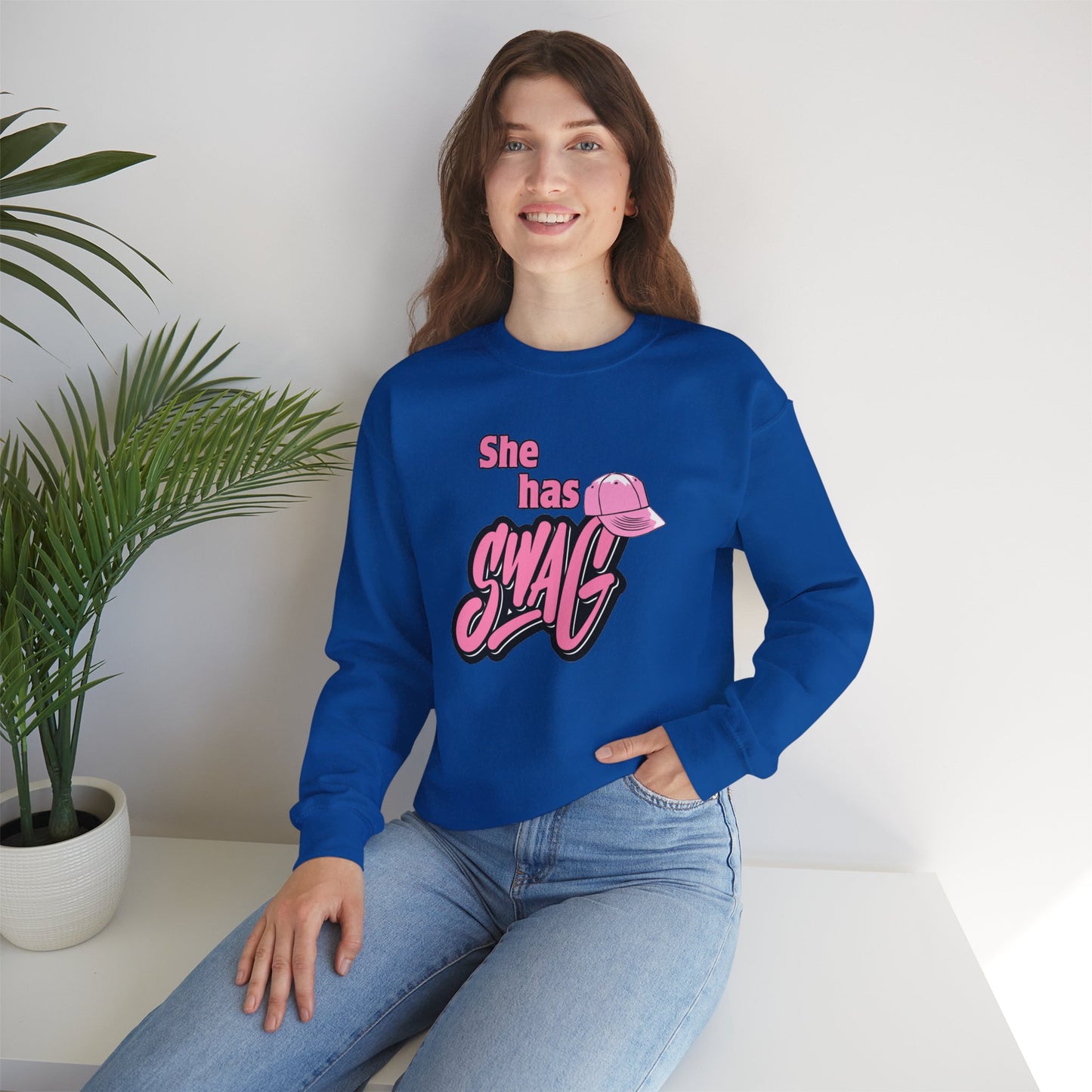 She Has Swag Unisex Heavy Blend™ Crewneck Sweatshirt