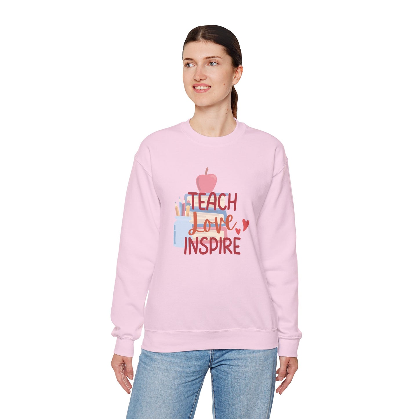 Teach, Love Inspire Unisex Heavy Blend™ Crewneck Sweatshirt