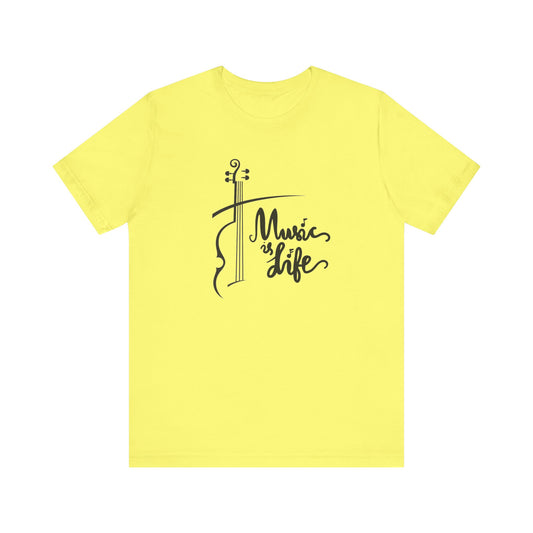 Music Is Life Unisex Jersey Short Sleeve Tee