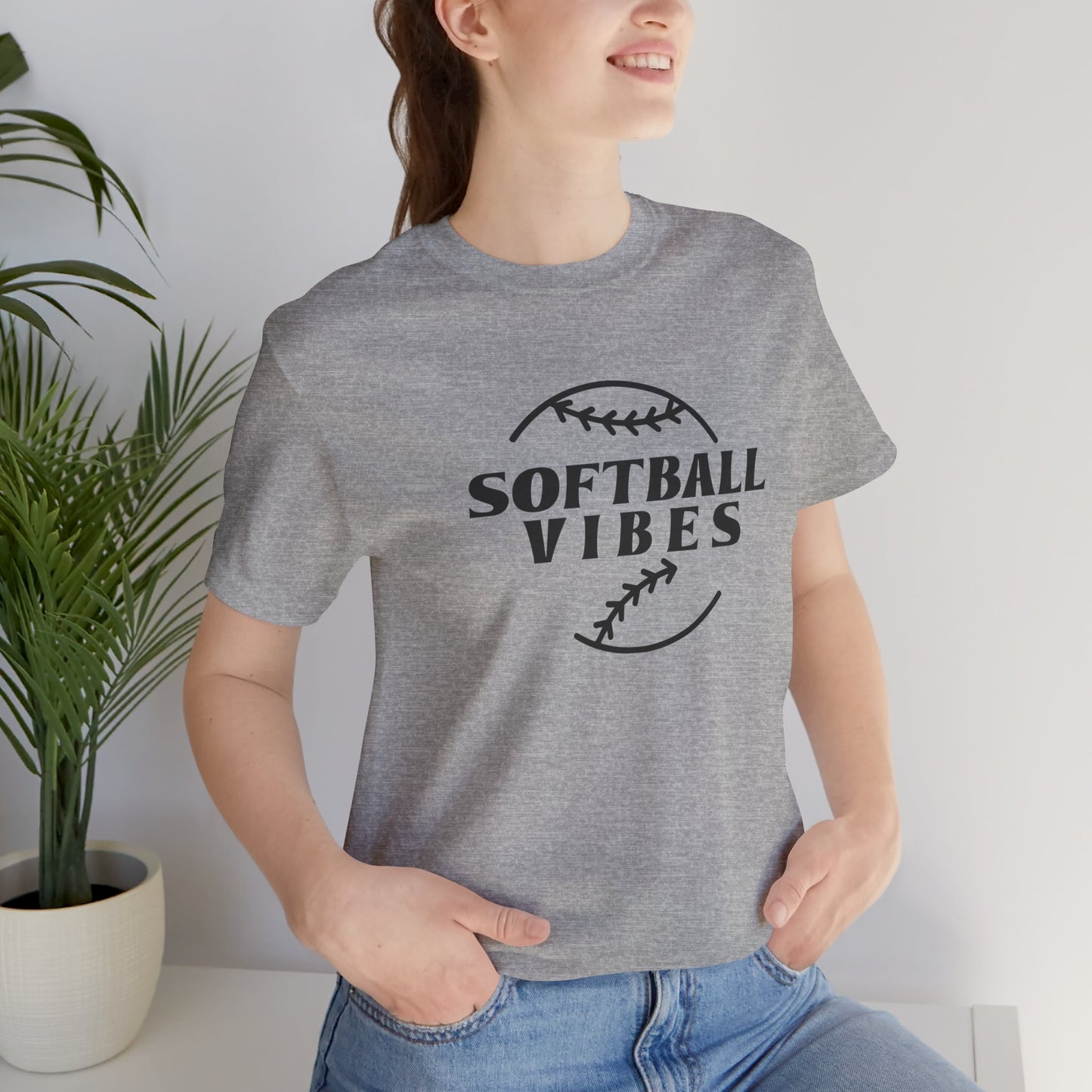 Softball Vibes Unisex Jersey Short Sleeve Tee