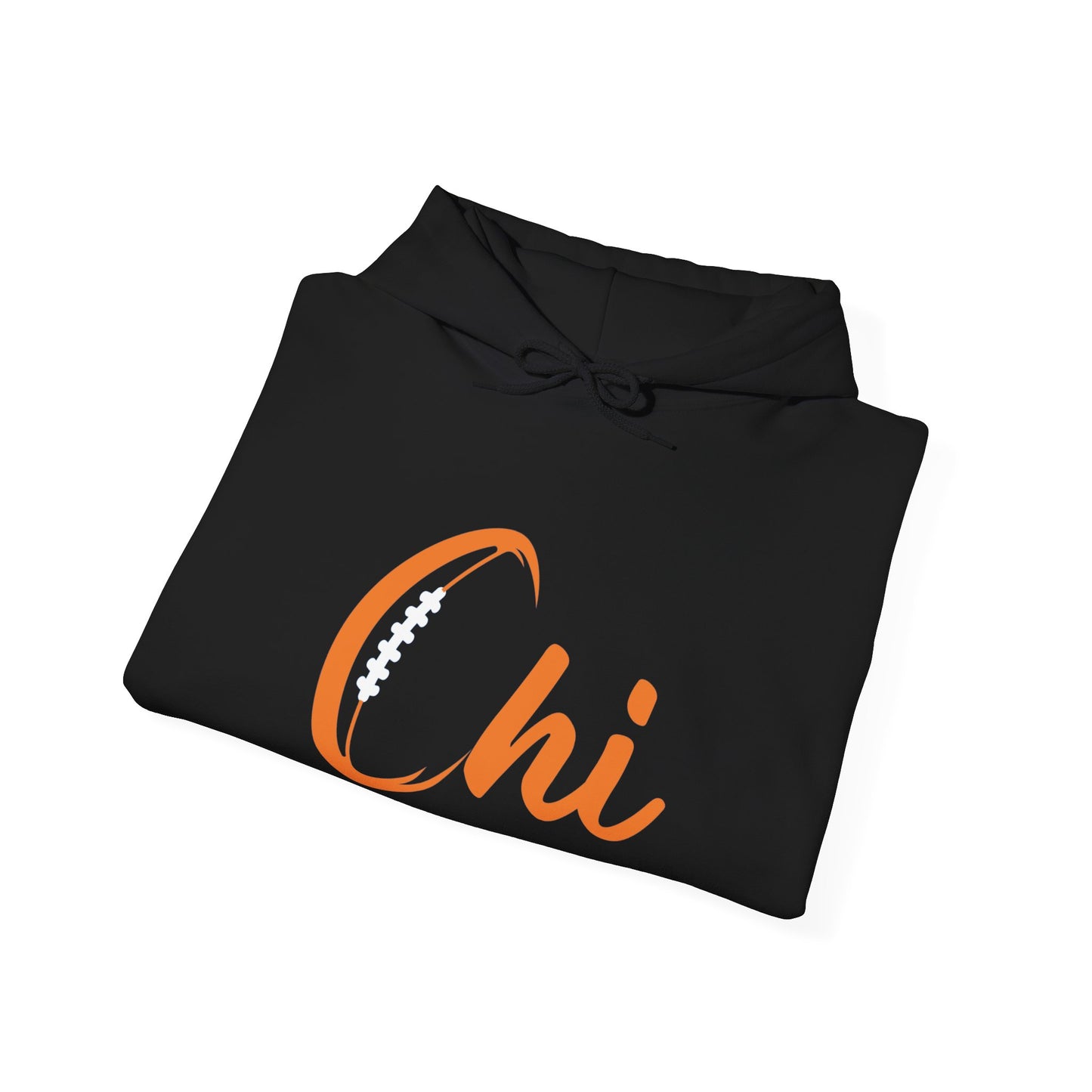 Chi Football/ Orange Unisex Heavy Blend™ Hooded Sweatshirt