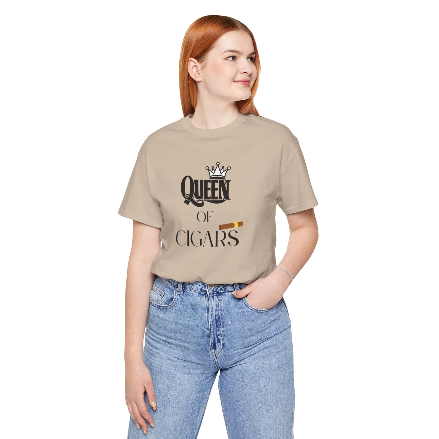 Cigars/ Queen of Cigars Unisex Jersey Short Sleeve Tee