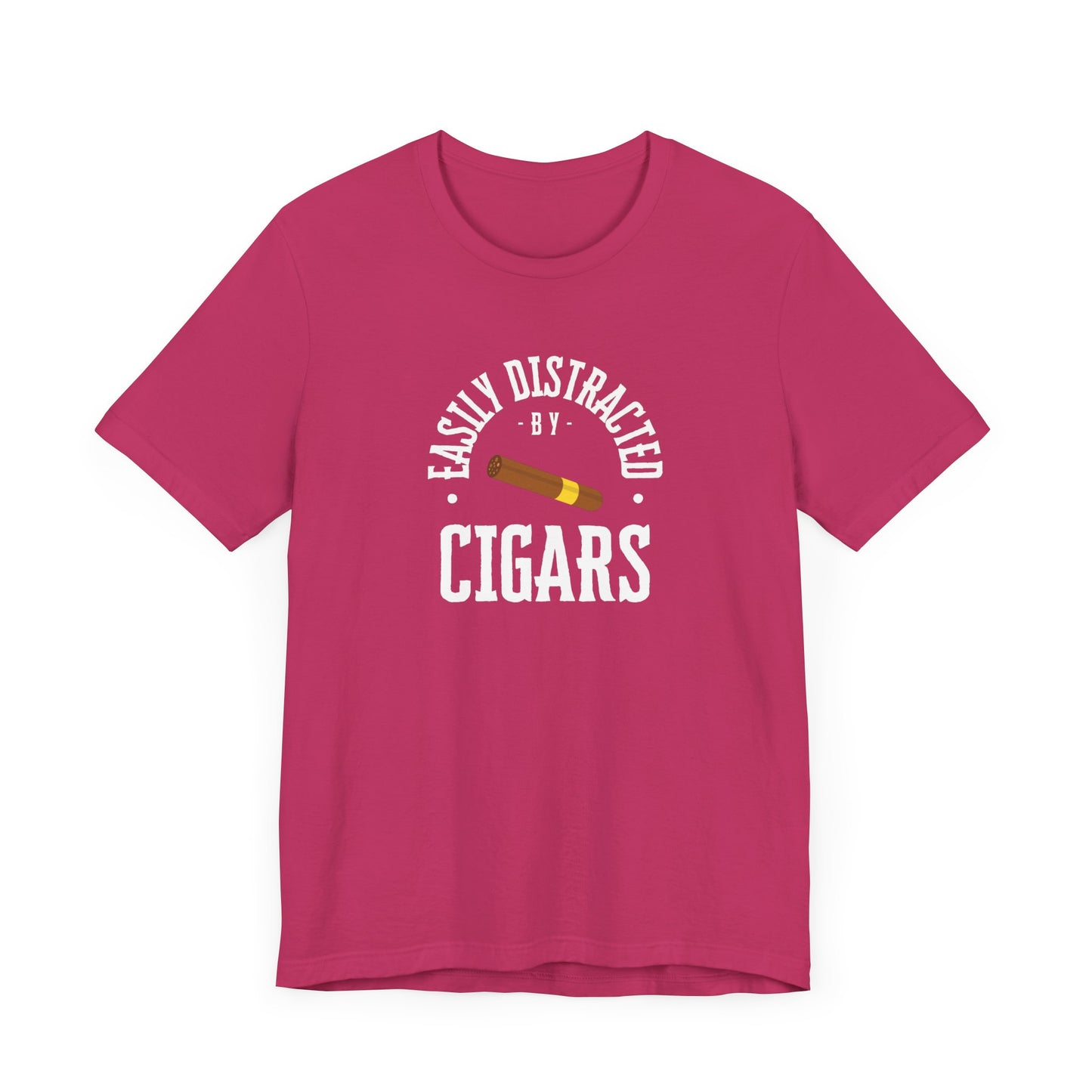 Cigar/ Easily Distracted By Cigars Unisex Jersey Short Sleeve Tee