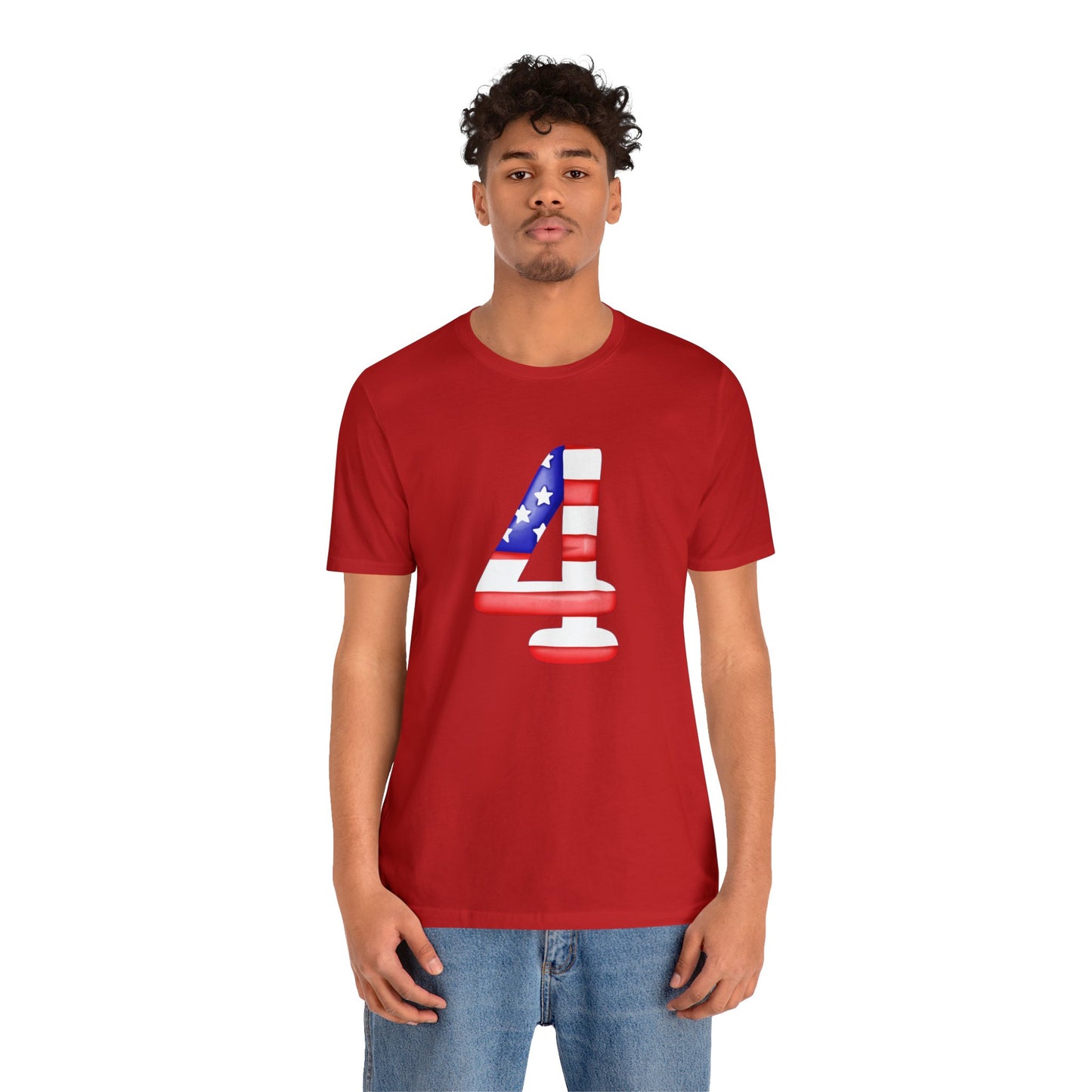 Fourth Red White Blue Unisex Jersey Short Sleeve Tee