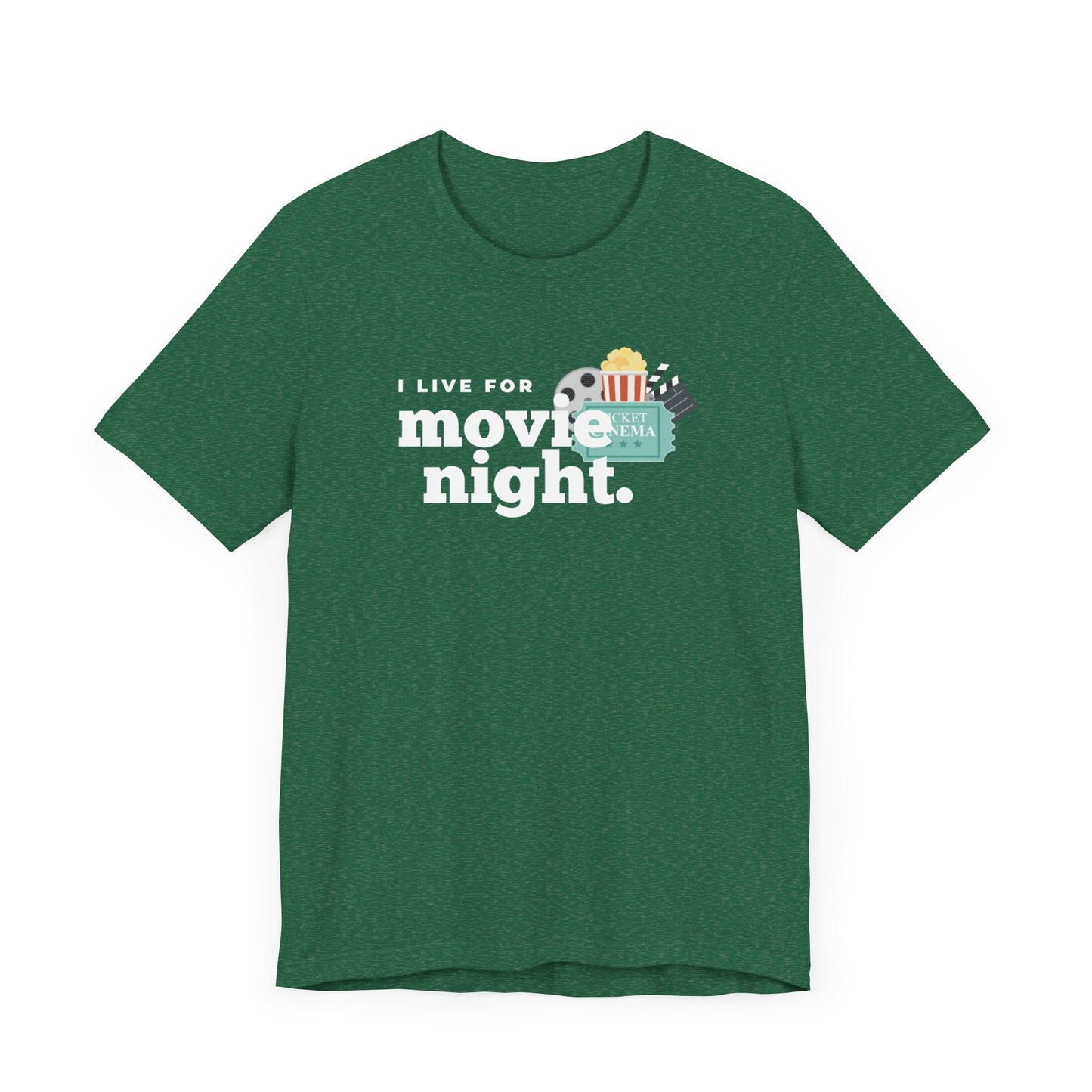 I Live For Movie Night Unisex Jersey Short Sleeve Tee