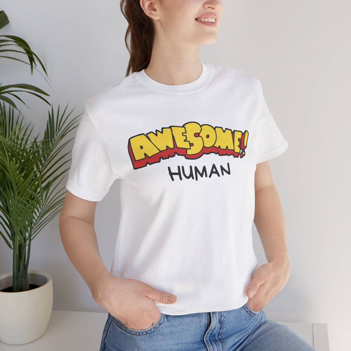 Awesome Human Unisex Jersey Short Sleeve Tee