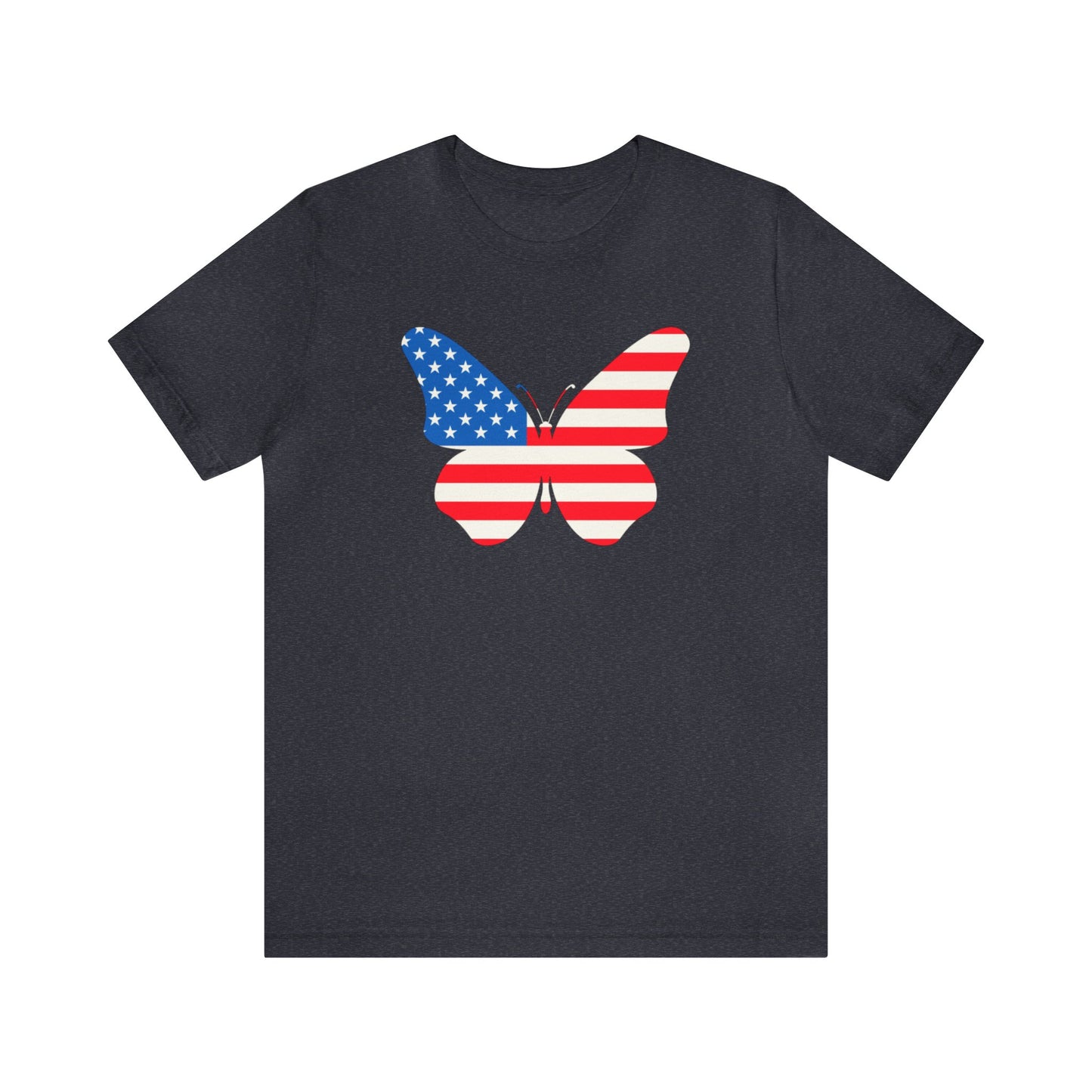 Butterfly Fourth Flag Unisex Jersey Short Sleeve Tee