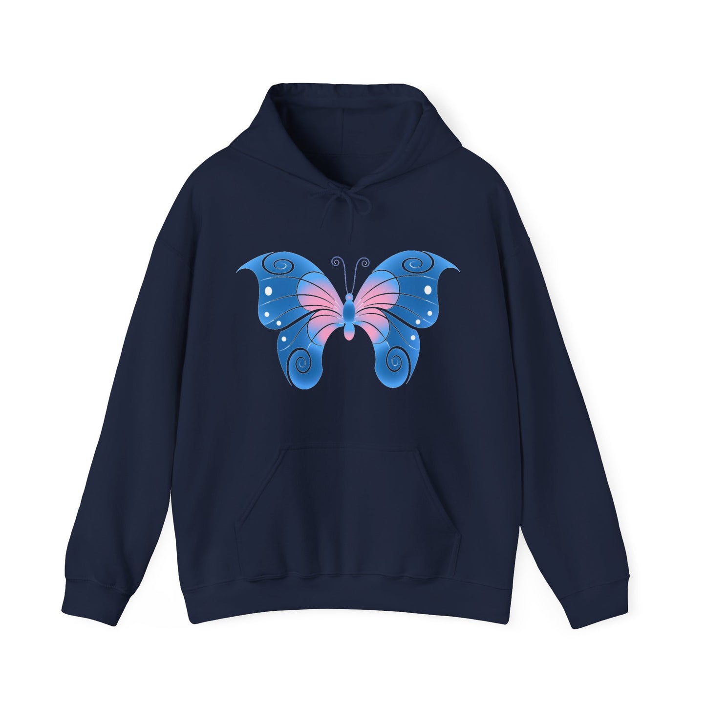 Butterfly Blue Unisex Heavy Blend™ Hooded Sweatshirt