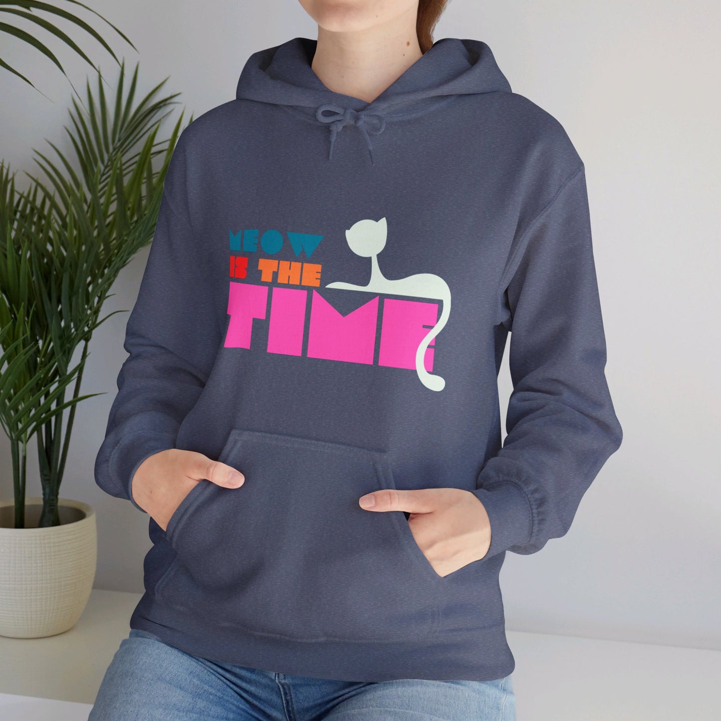 Meow Is The Time Unisex Heavy Blend™ Hooded Sweatshirt