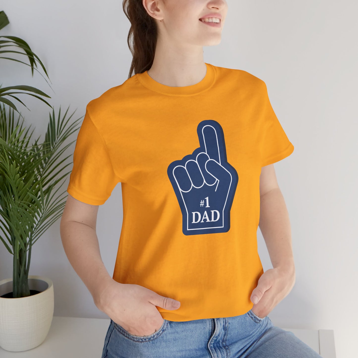 #1 Dad Unisex Jersey Short Sleeve Tee