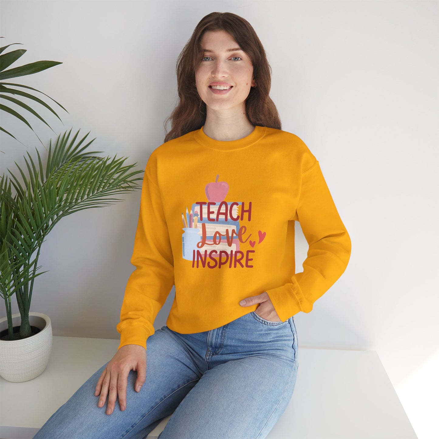 Teach, Love Inspire Unisex Heavy Blend™ Crewneck Sweatshirt