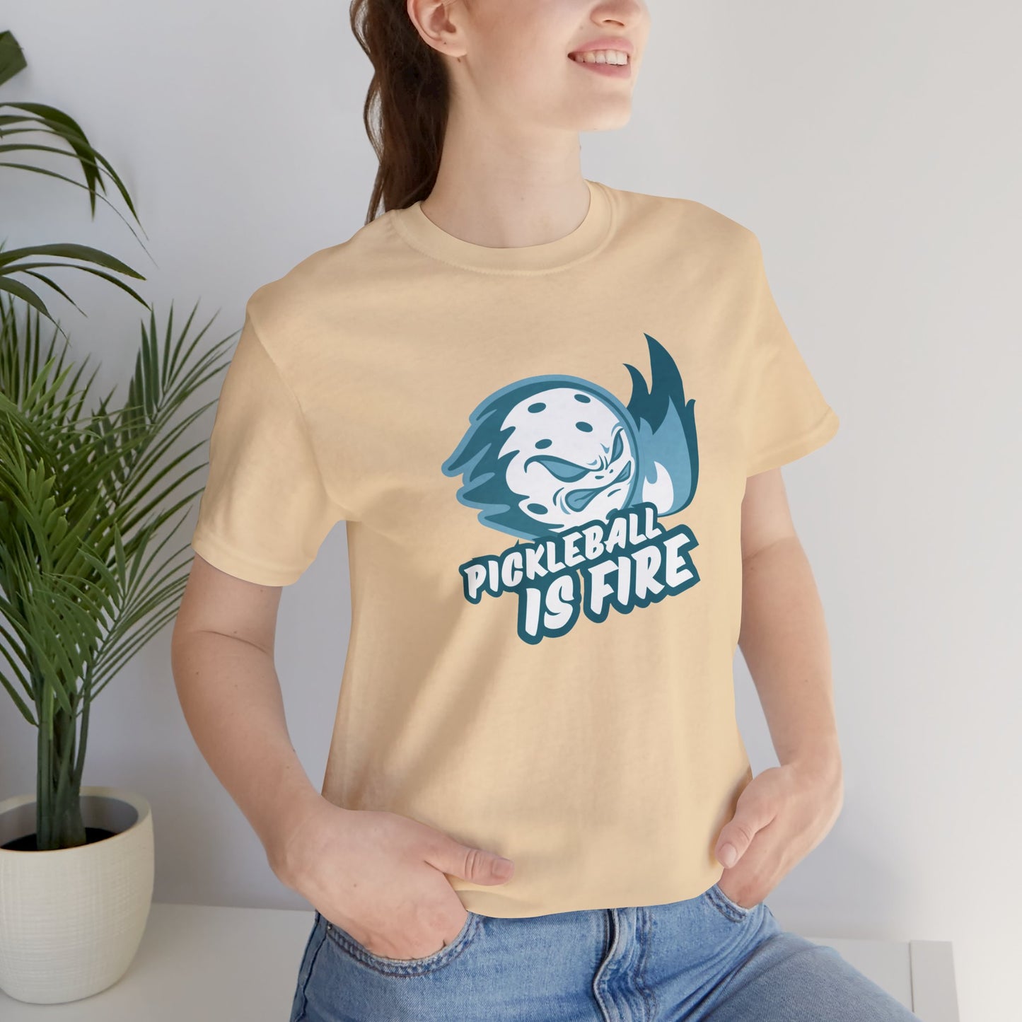 Pickleball Is Fire Unisex Jersey Short Sleeve Tee