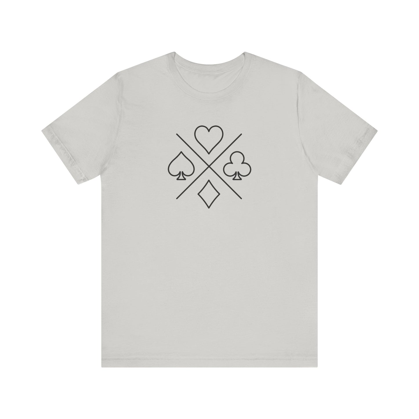 Poker/ Hearts, Spades, Clubs, Diamonds Unisex Jersey Short Sleeve Tee