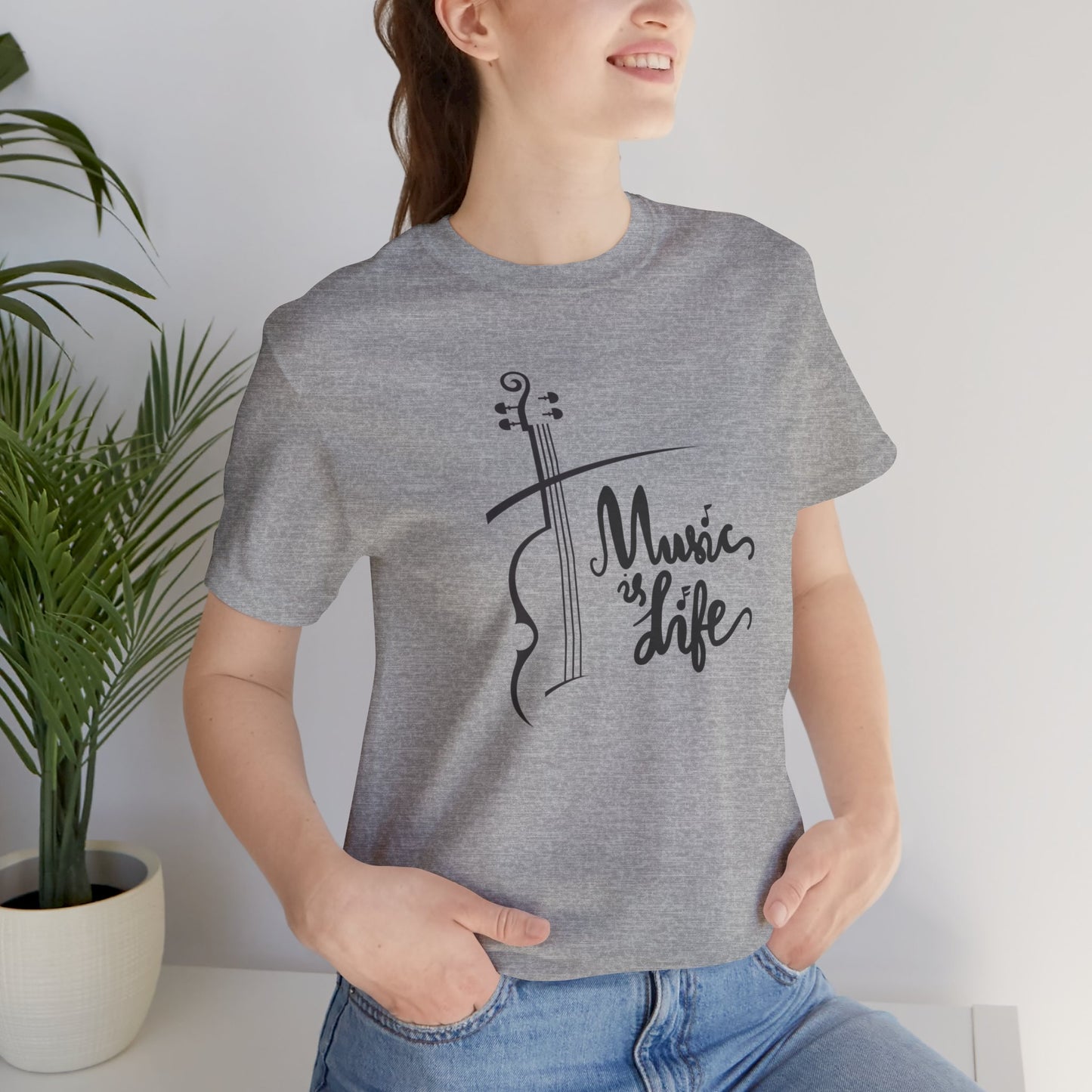 Music Is Life Unisex Jersey Short Sleeve Tee