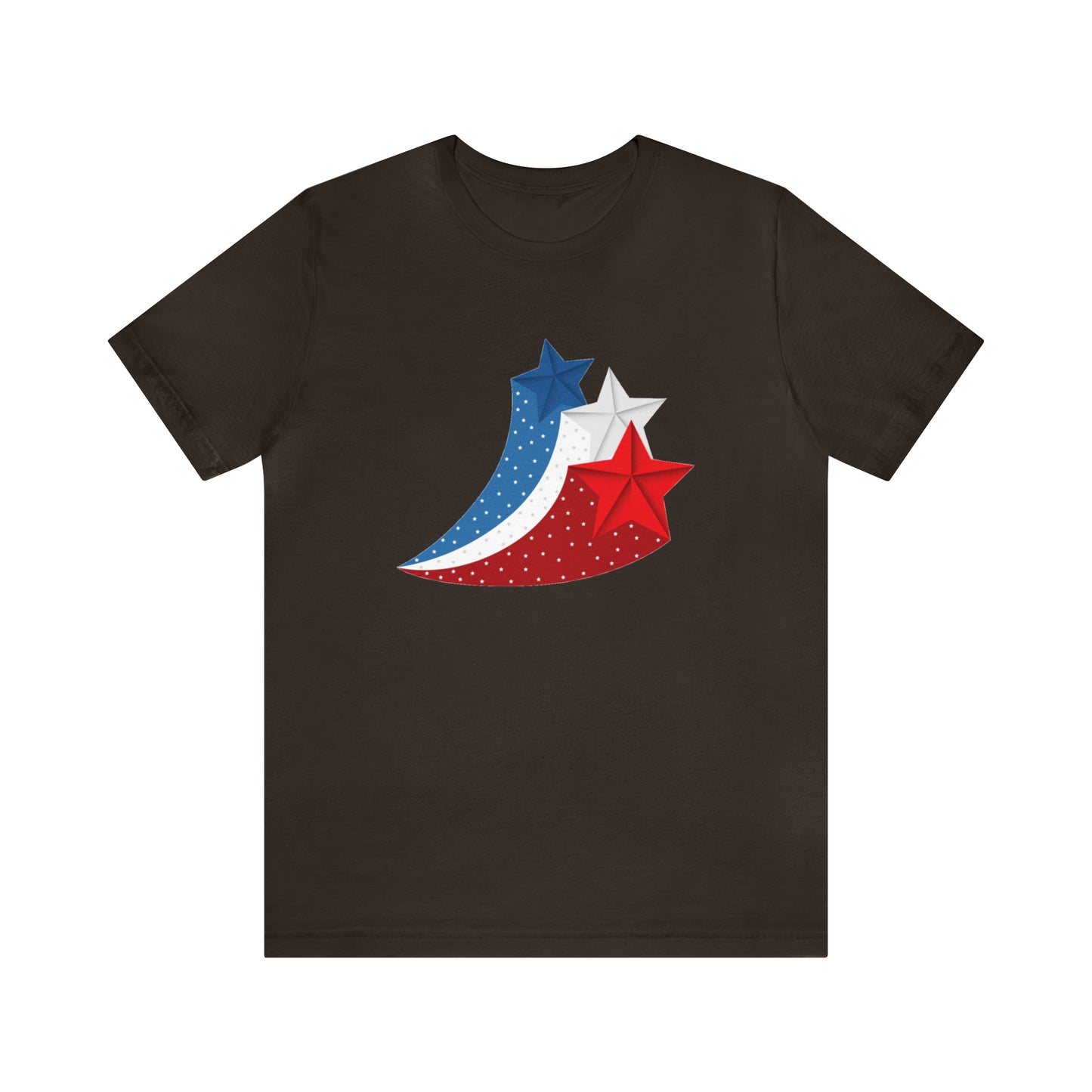 Red White Blue Stars Unisex Jersey Short Sleeve Tee