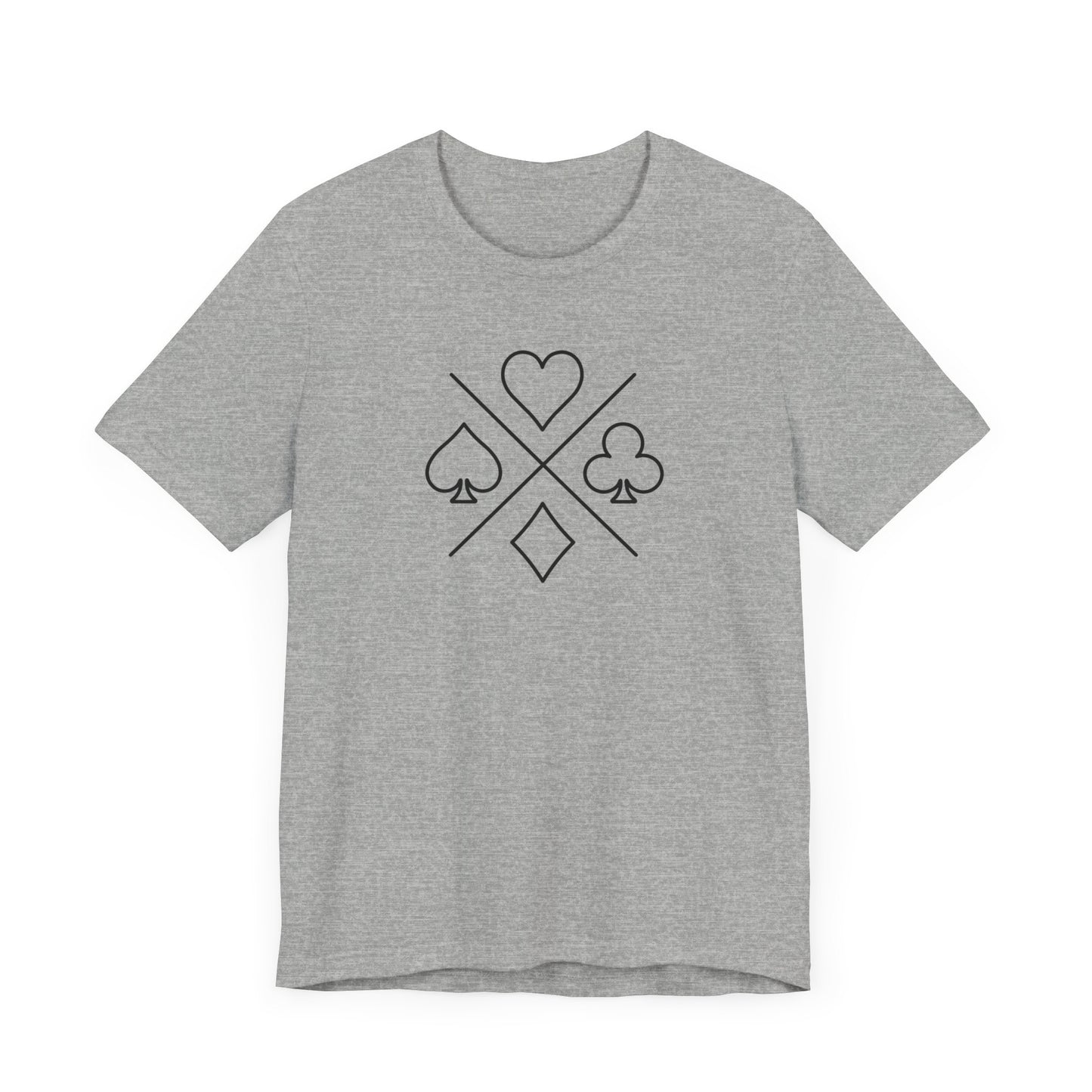 Poker/ Hearts, Spades, Clubs, Diamonds Unisex Jersey Short Sleeve Tee