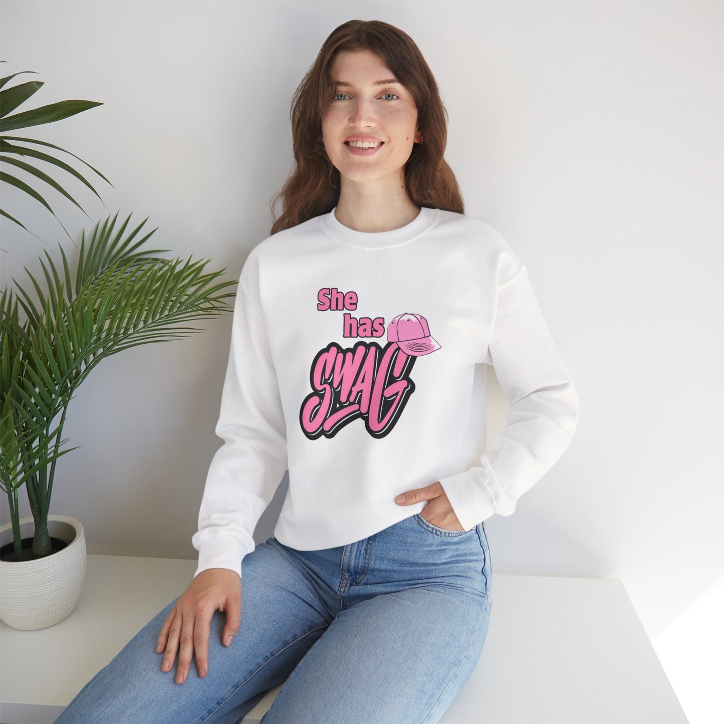 She Has Swag Unisex Heavy Blend™ Crewneck Sweatshirt
