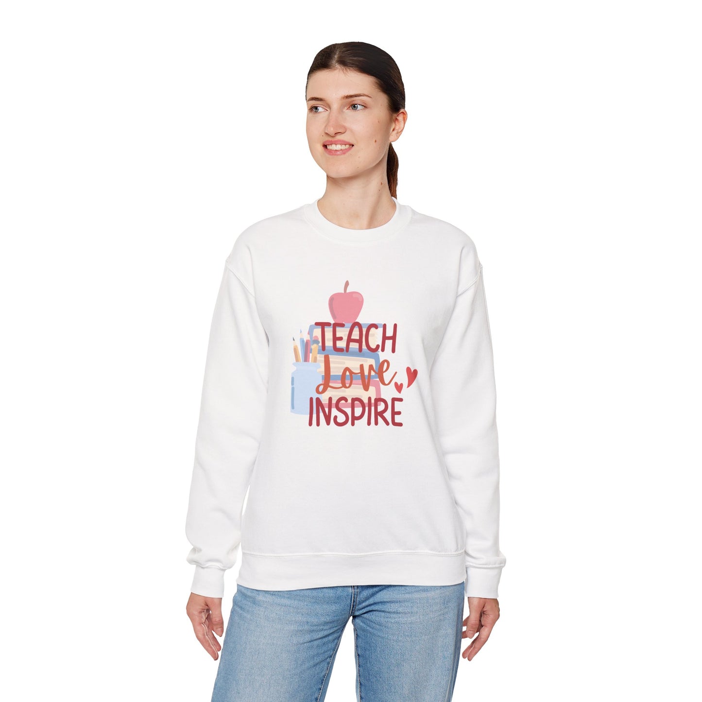 Teach, Love Inspire Unisex Heavy Blend™ Crewneck Sweatshirt