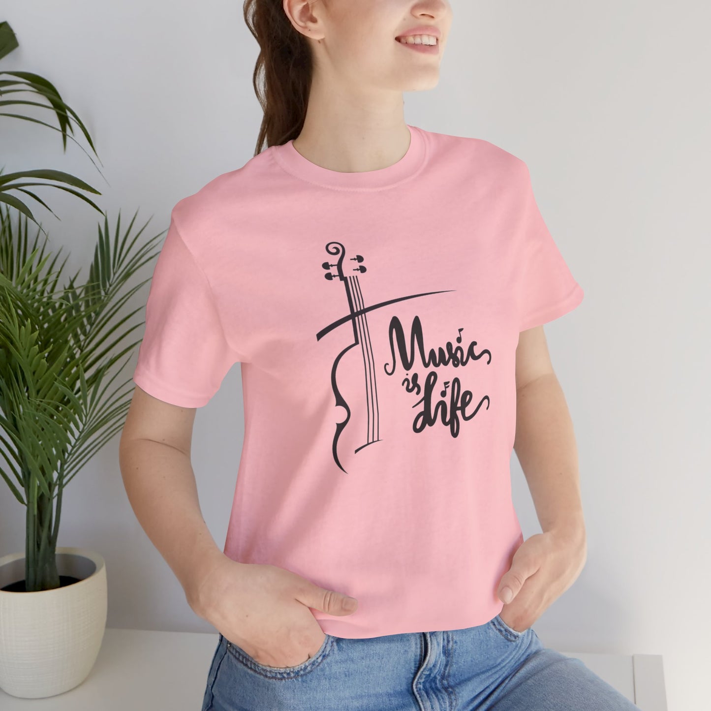 Music Is Life Unisex Jersey Short Sleeve Tee