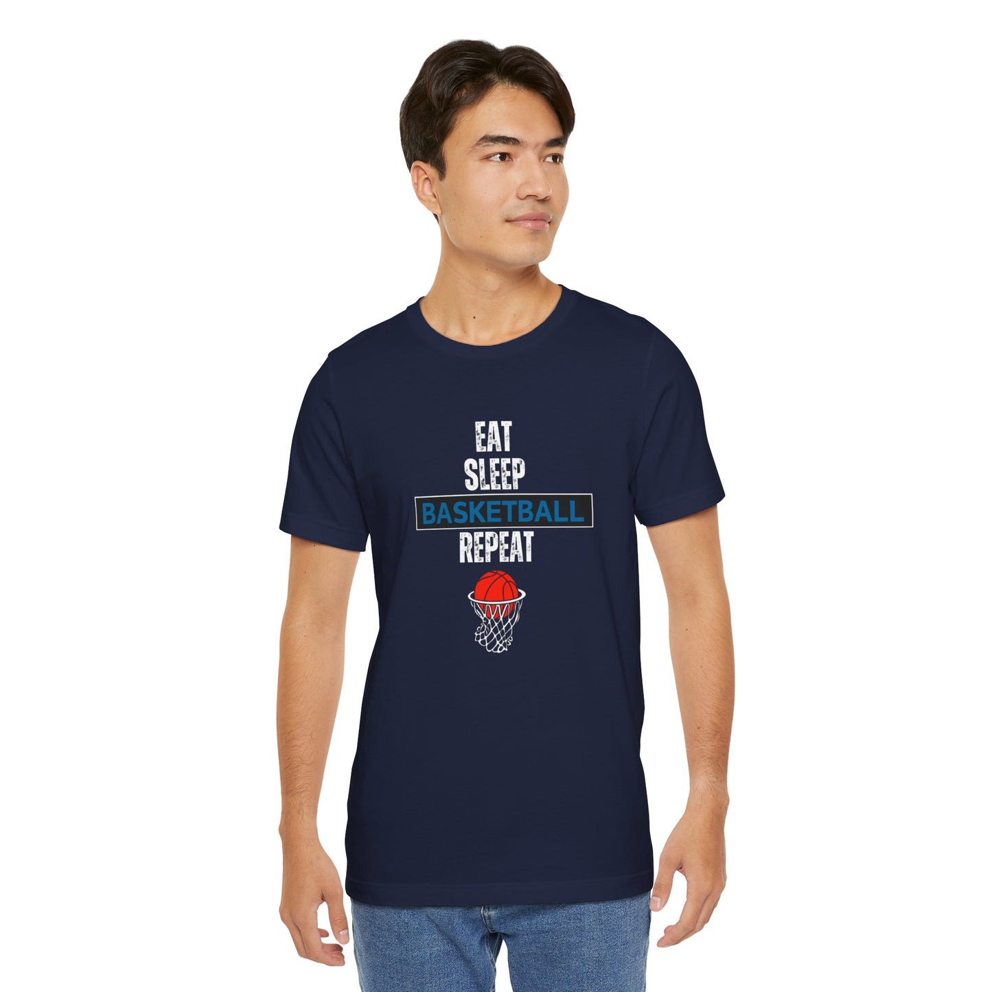 Eat, Sleep, Basketball, Repeat Unisex Jersey Short Sleeve Tee