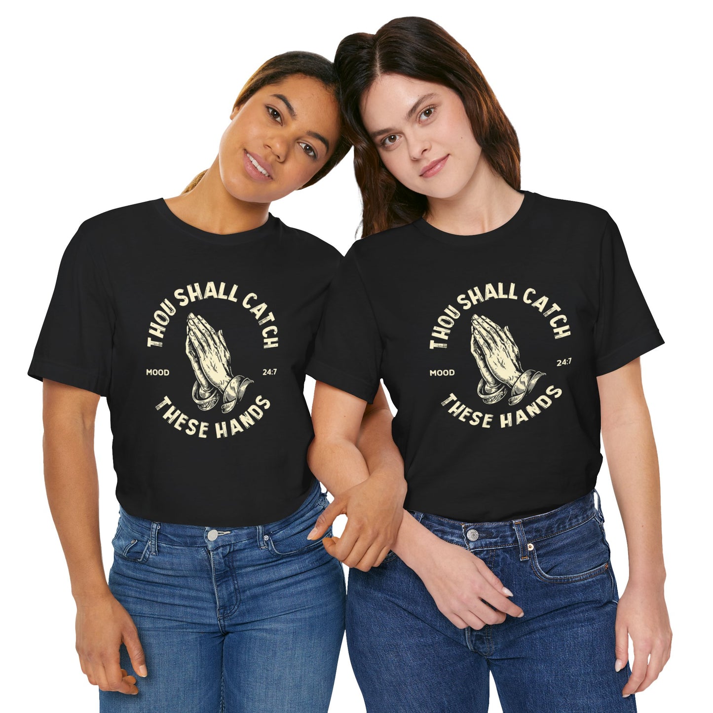 Thou Shall Catch These Hands Unisex Jersey Short Sleeve Tee
