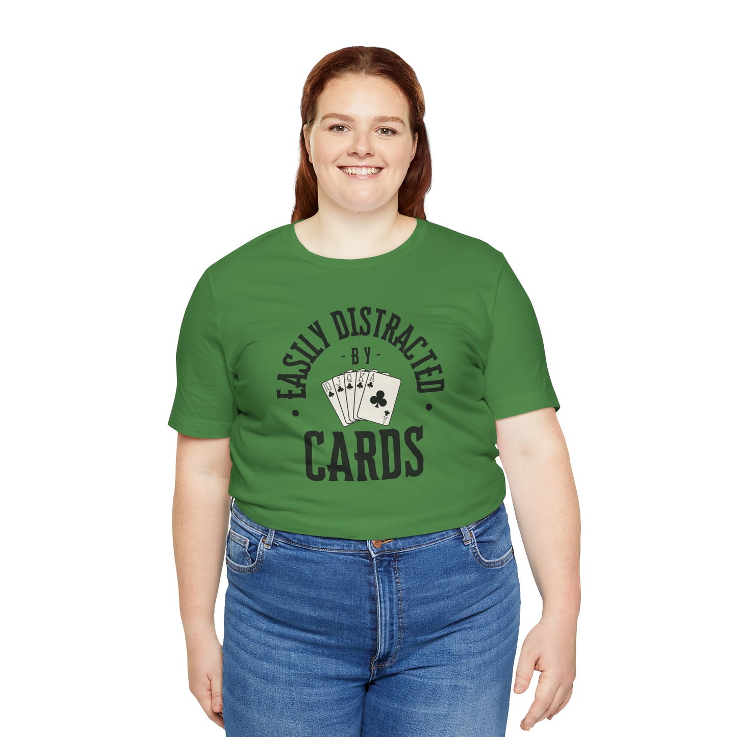 Poker/ Easily Distracted By Cards  Unisex Jersey Short Sleeve Tee