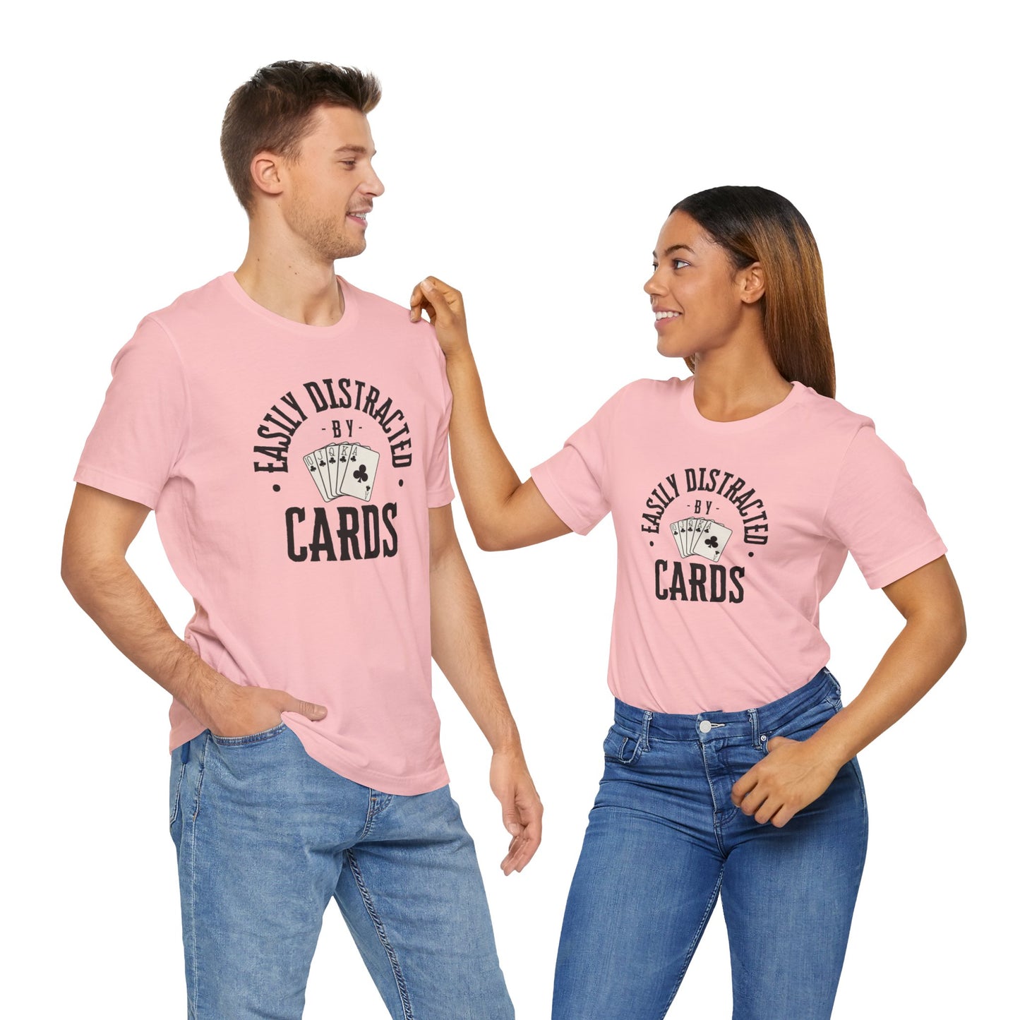 Poker/ Easily Distracted By Cards  Unisex Jersey Short Sleeve Tee