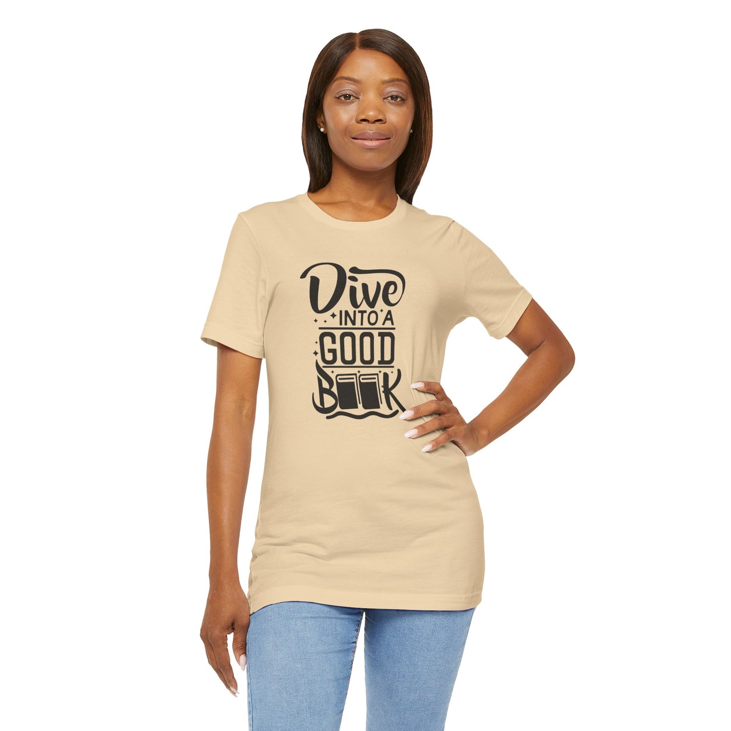 Books/ Dive into a Good Book Unisex Jersey Short Sleeve Tee