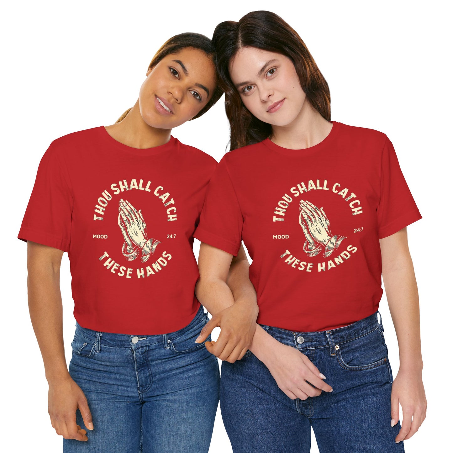 Thou Shall Catch These Hands Unisex Jersey Short Sleeve Tee