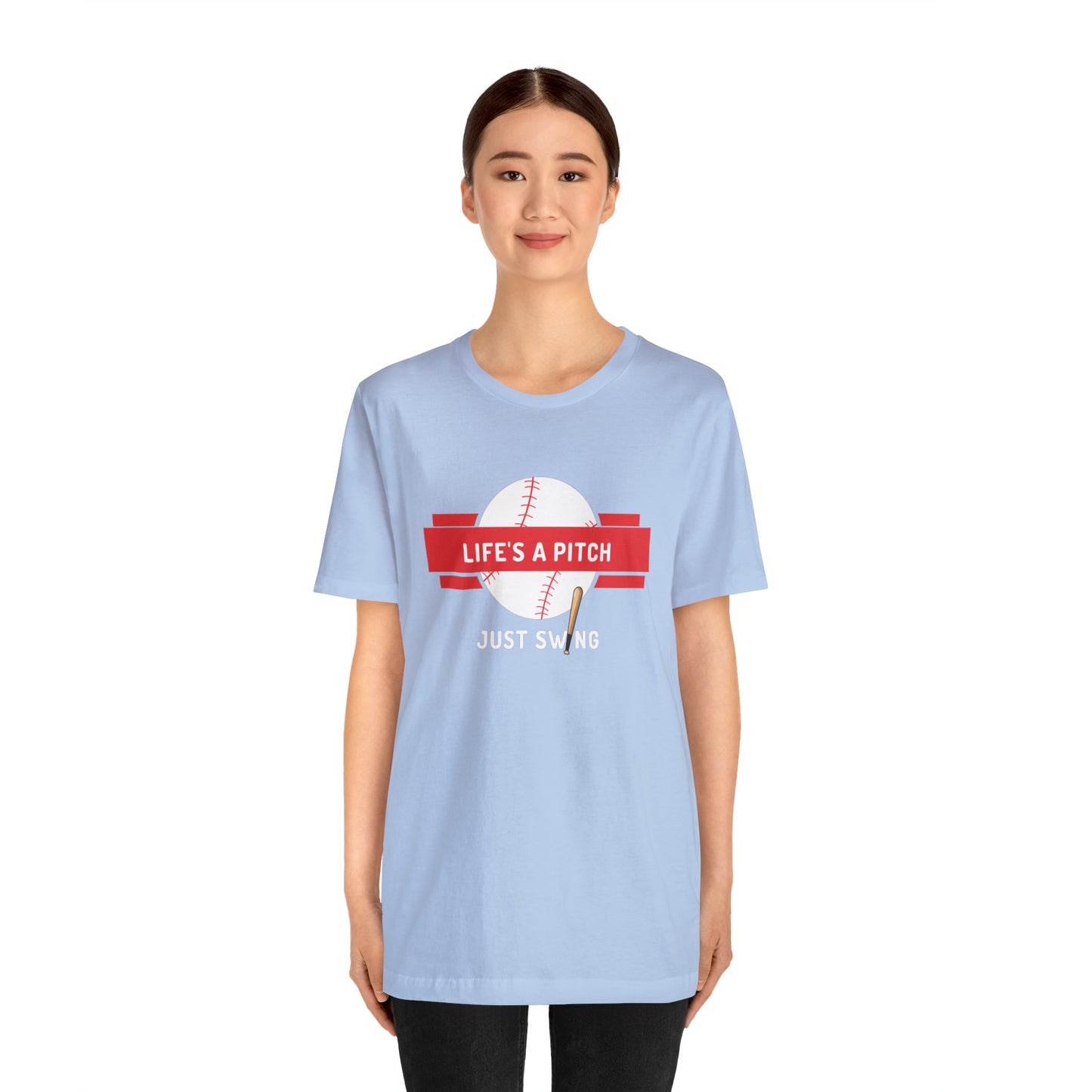 Life's A Pitch Just Swing Unisex Jersey Short Sleeve Tee