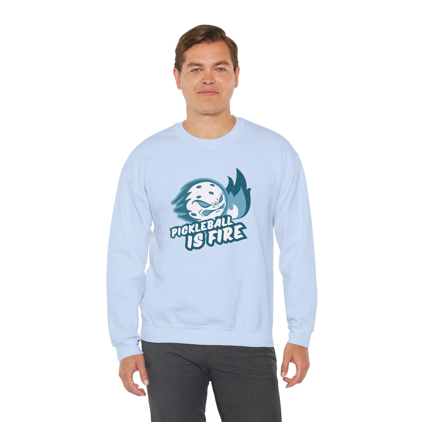 Pickleball is Fire Unisex Heavy Blend™ Crewneck Sweatshirt