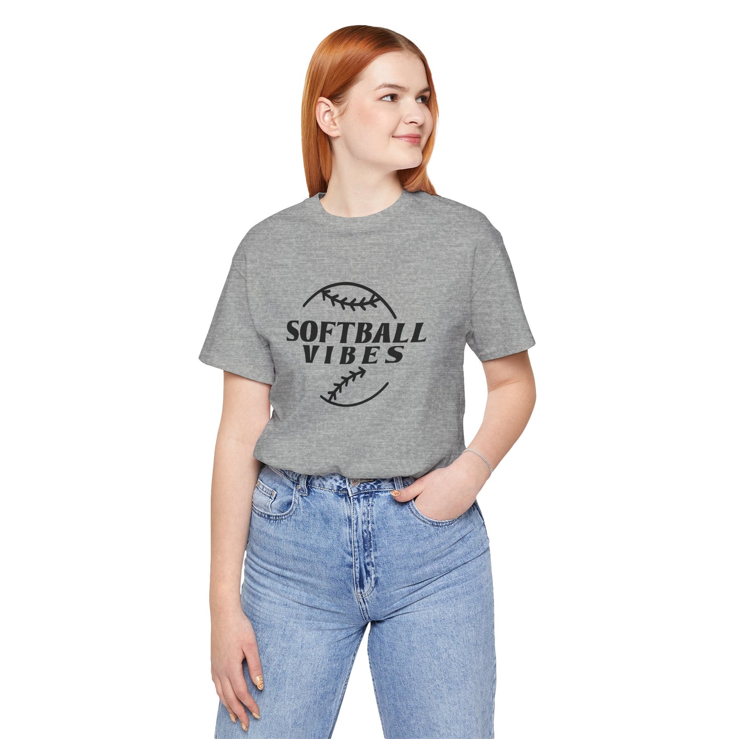 Softball Vibes Unisex Jersey Short Sleeve Tee