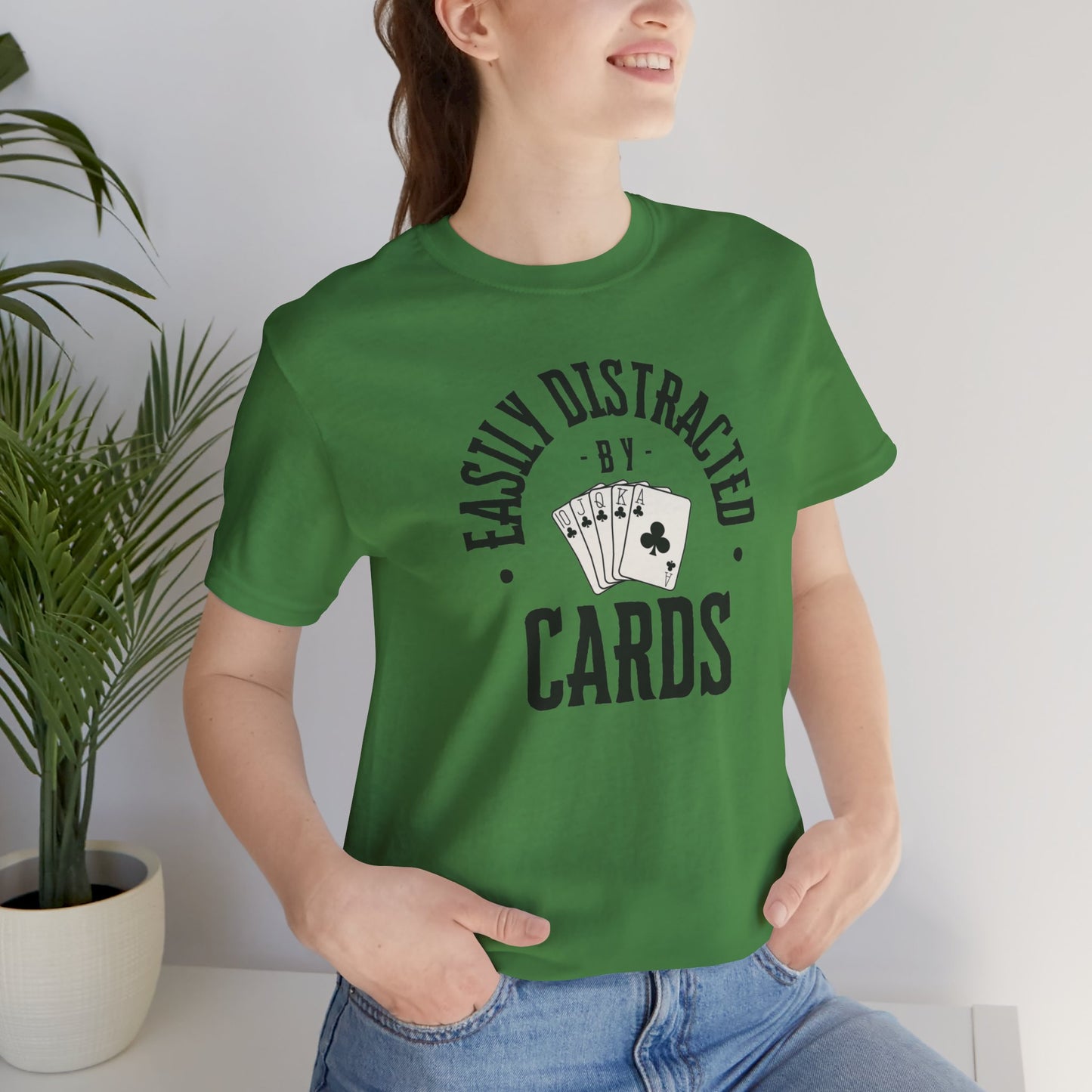 Poker/ Easily Distracted By Cards  Unisex Jersey Short Sleeve Tee