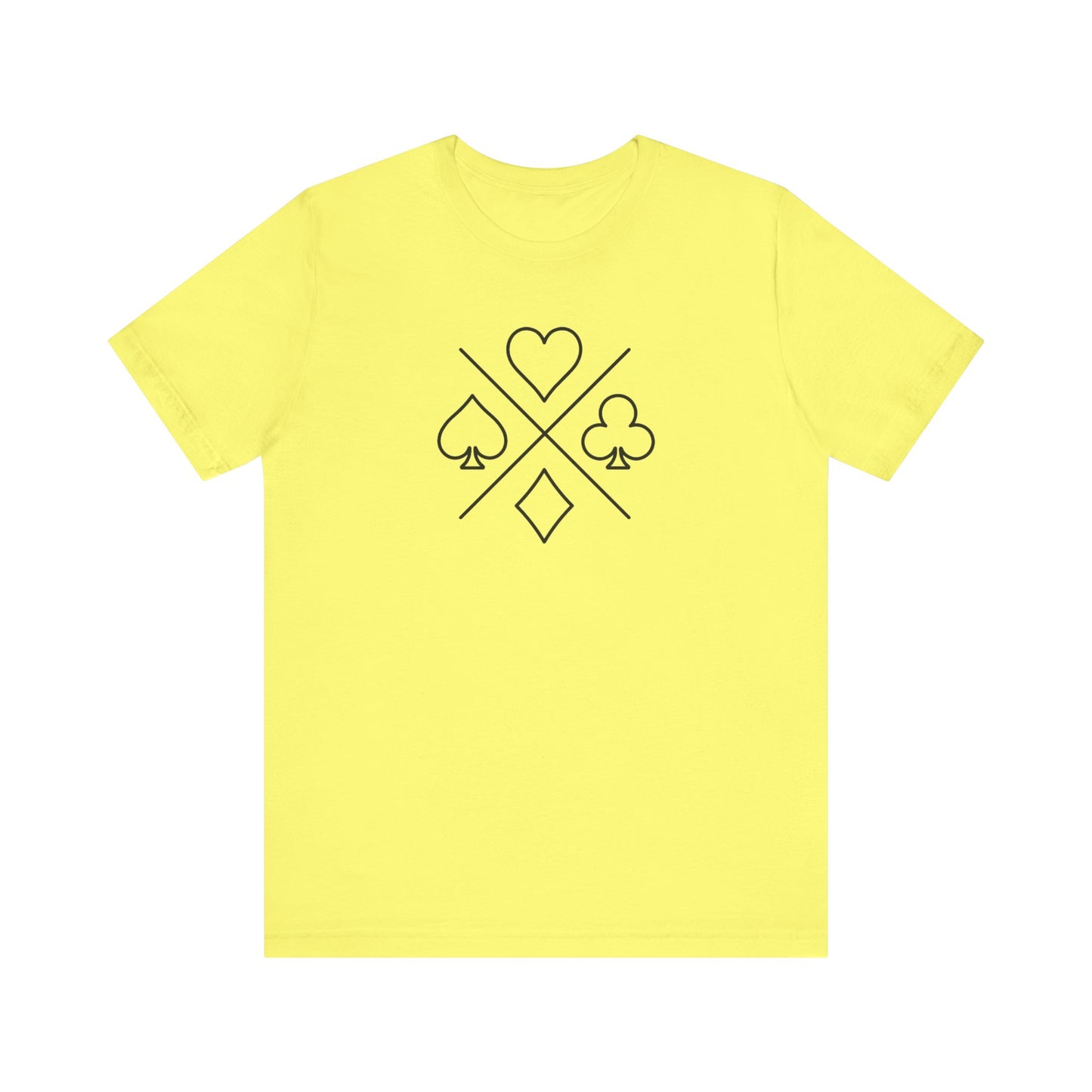 Poker/ Hearts, Spades, Clubs, Diamonds Unisex Jersey Short Sleeve Tee