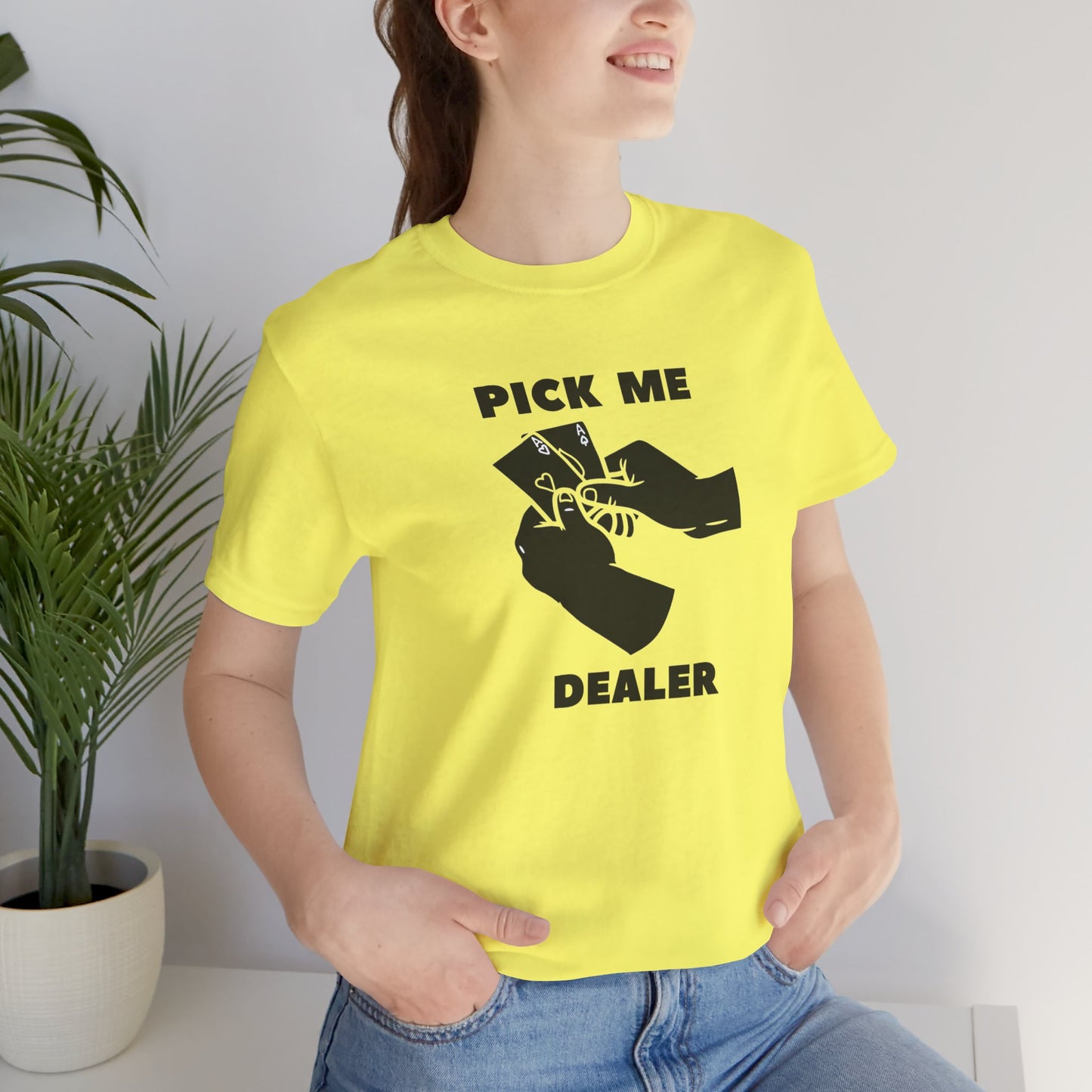 Poker/ Pick Me Dealer Unisex Jersey Short Sleeve Tee