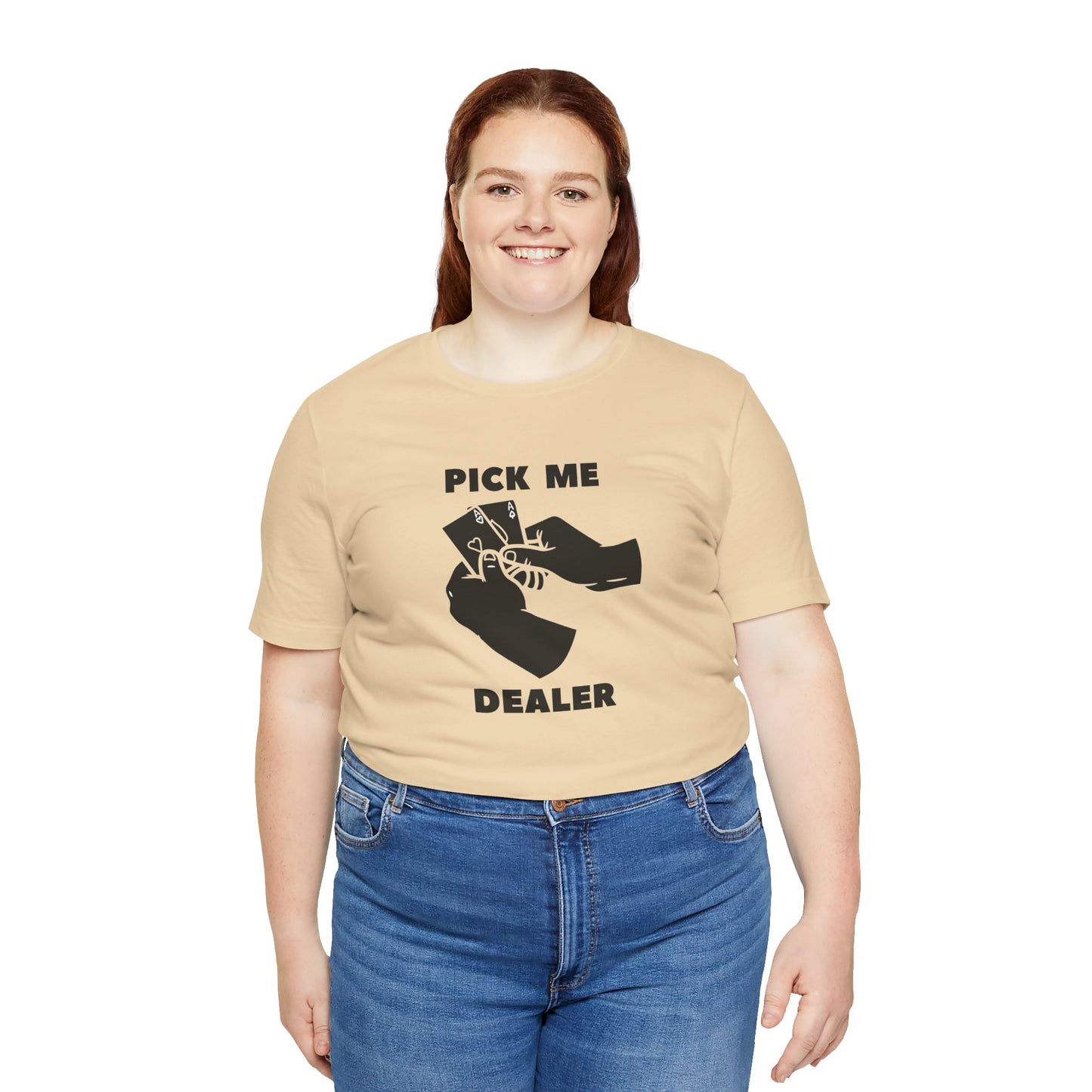 Poker/ Pick Me Dealer Unisex Jersey Short Sleeve Tee