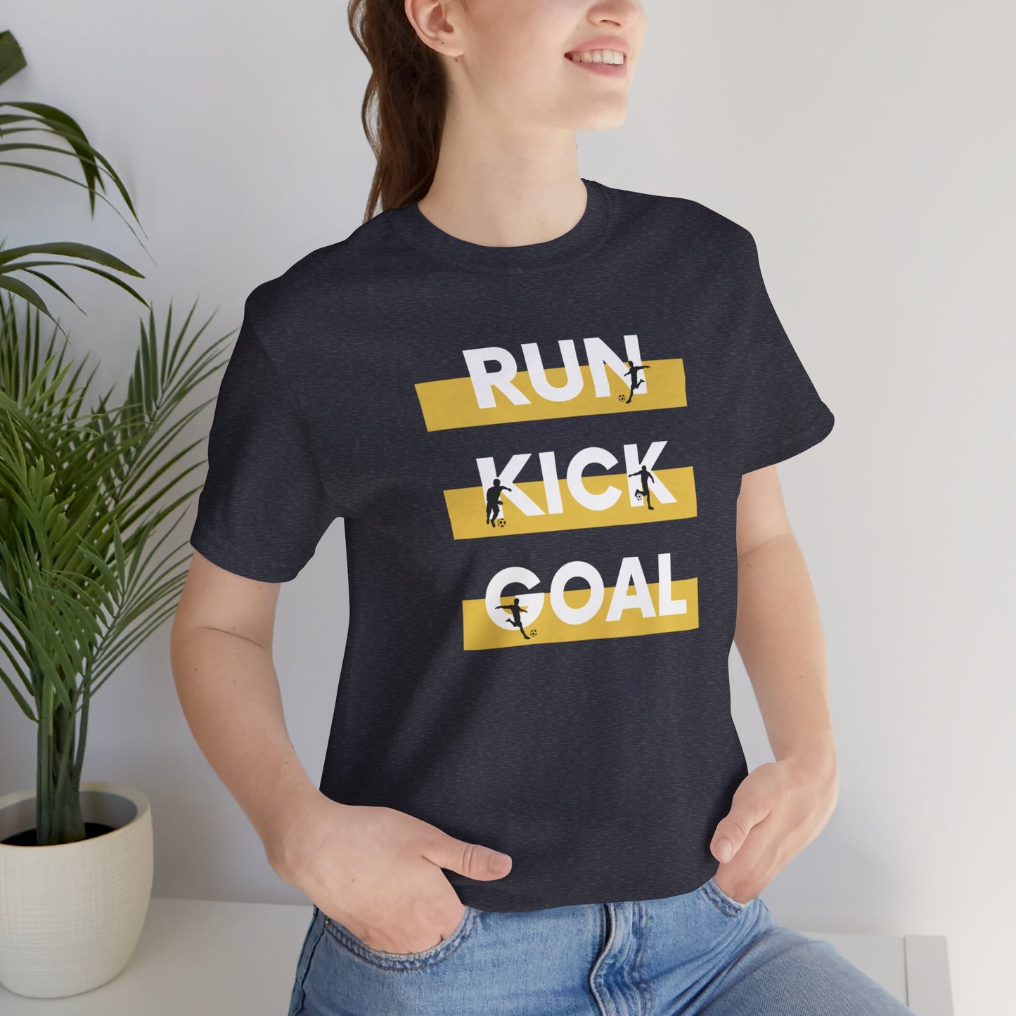 Soccer\ Run Kick Goal Unisex Jersey Short Sleeve Tee