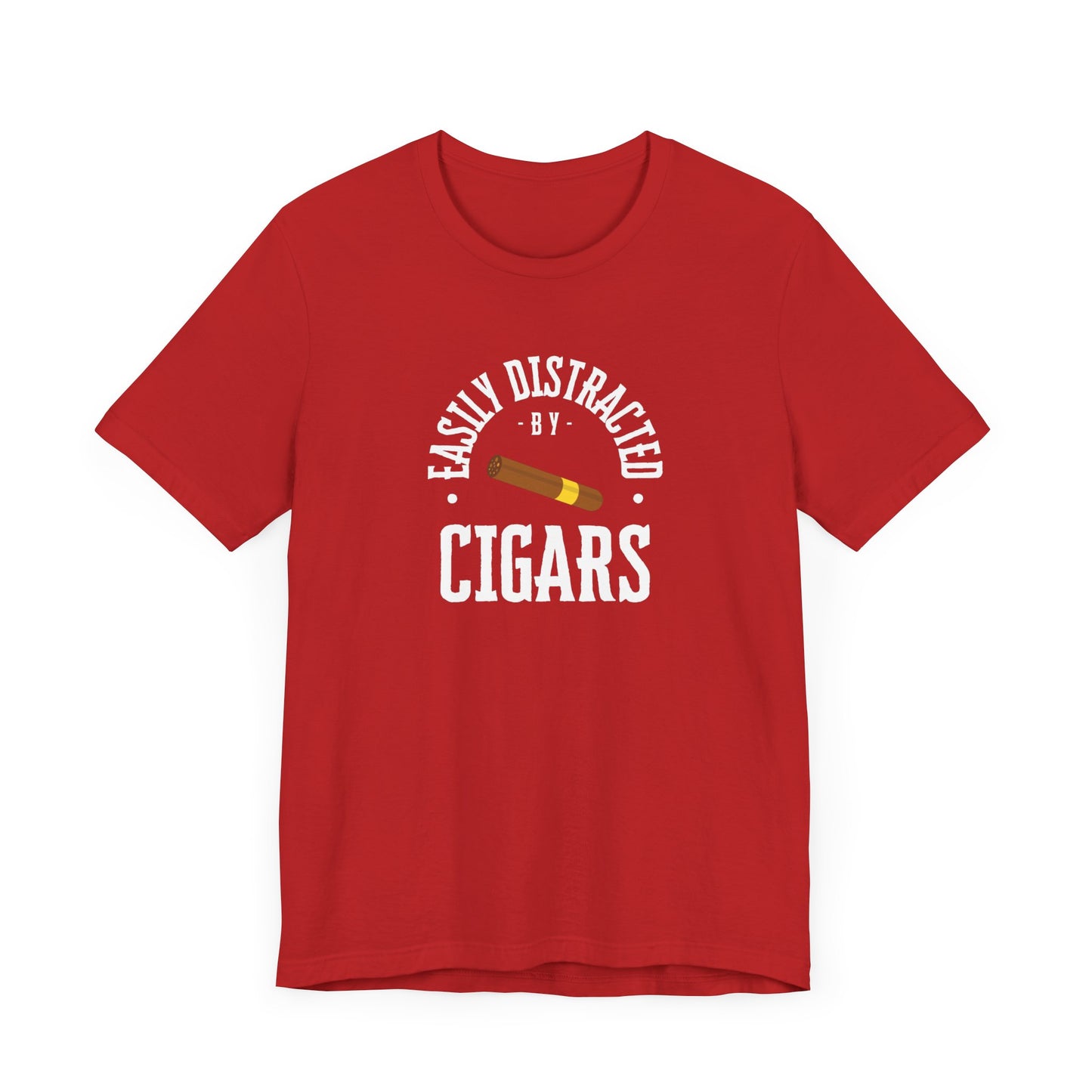 Cigar/ Easily Distracted By Cigars Unisex Jersey Short Sleeve Tee