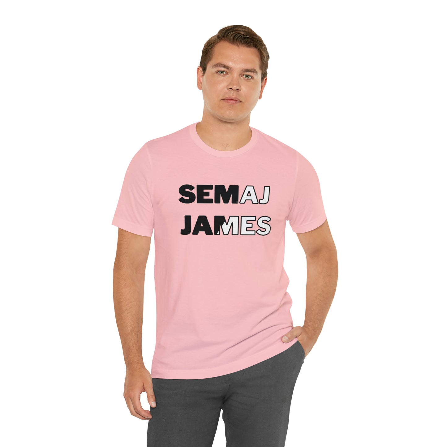 Semaj James Black & White Unisex Jersey Short Sleeve Tee