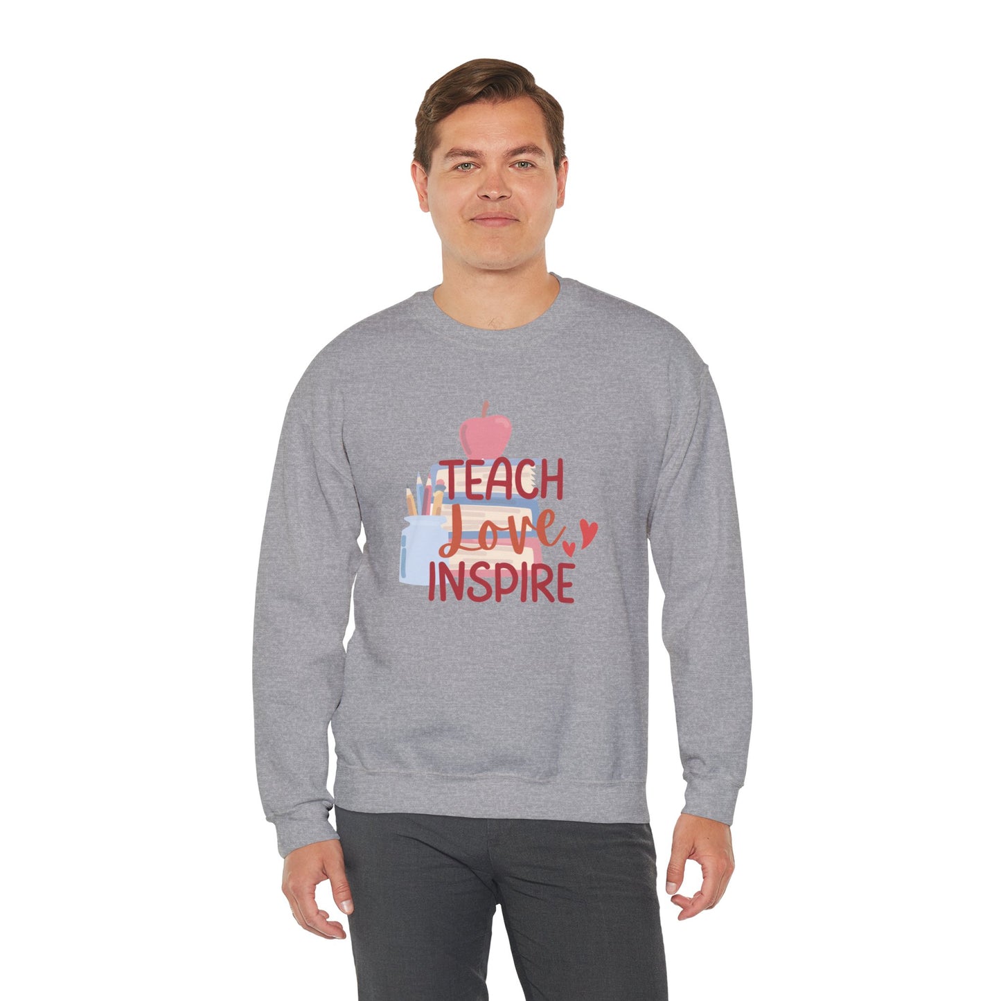 Teach, Love Inspire Unisex Heavy Blend™ Crewneck Sweatshirt