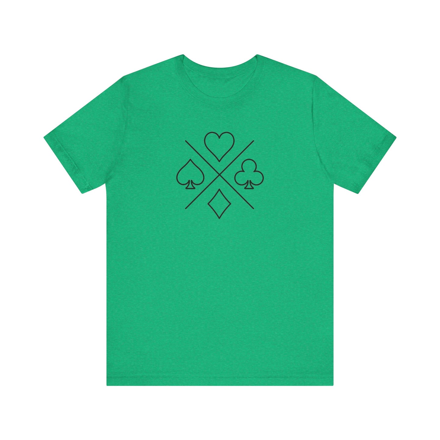 Poker/ Hearts, Spades, Clubs, Diamonds Unisex Jersey Short Sleeve Tee