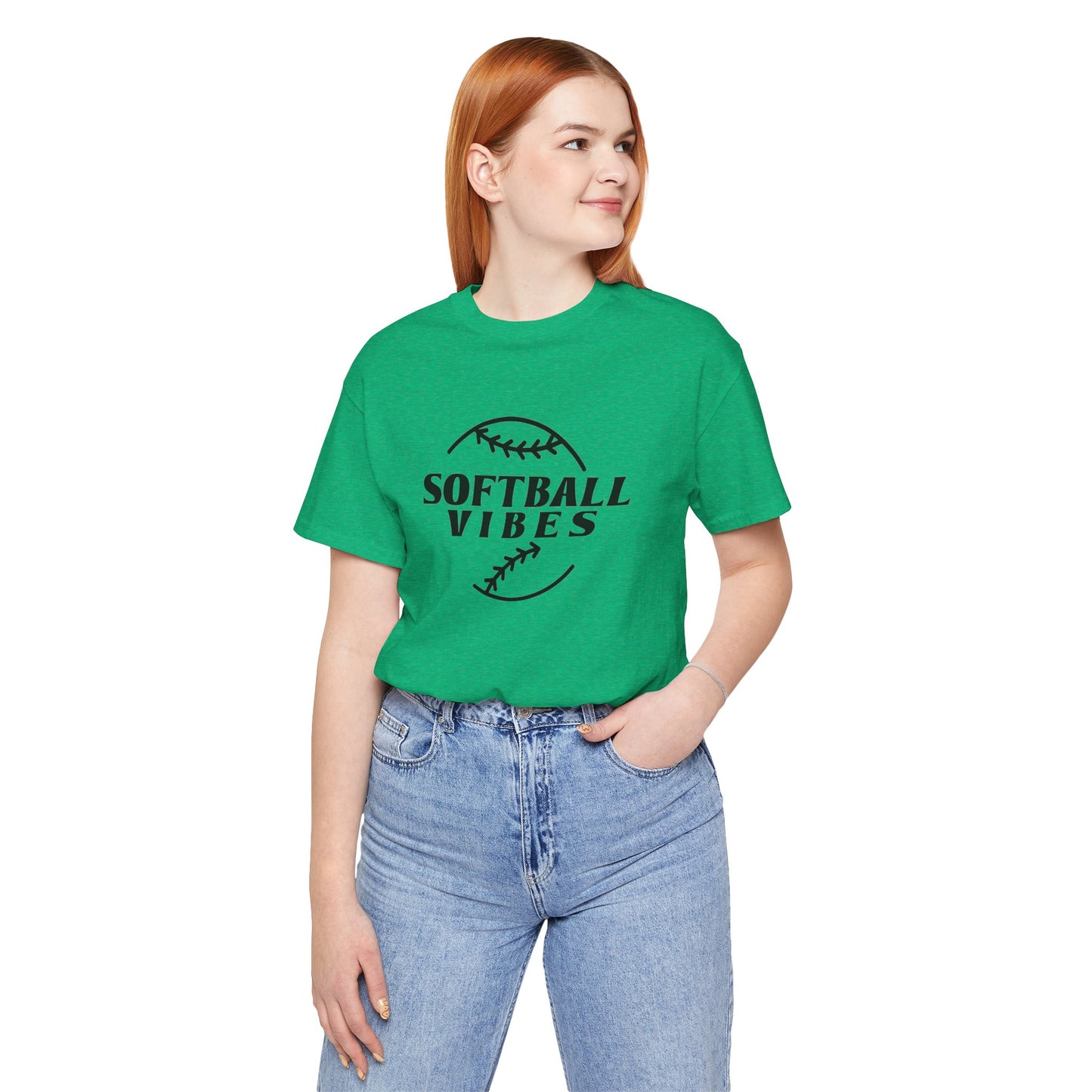 Softball Vibes Unisex Jersey Short Sleeve Tee