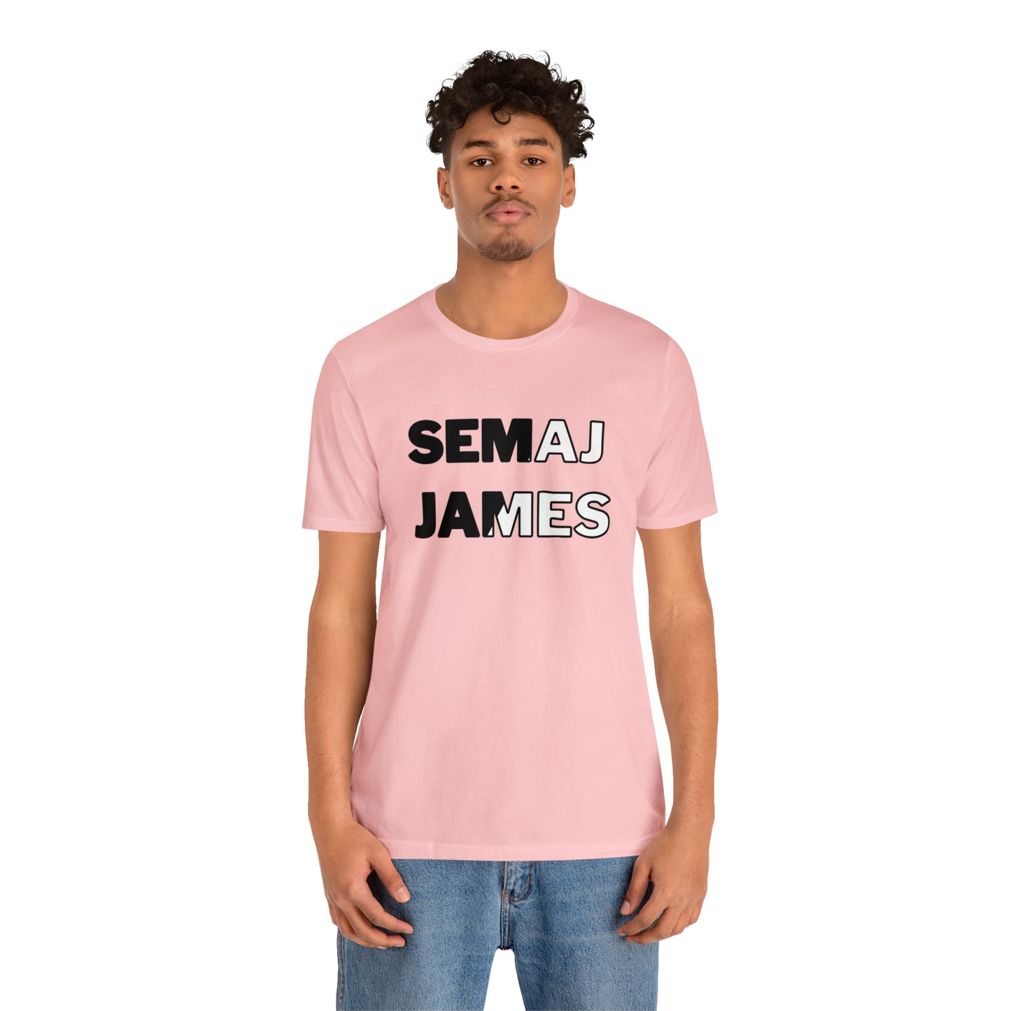 Semaj James Black & White Unisex Jersey Short Sleeve Tee