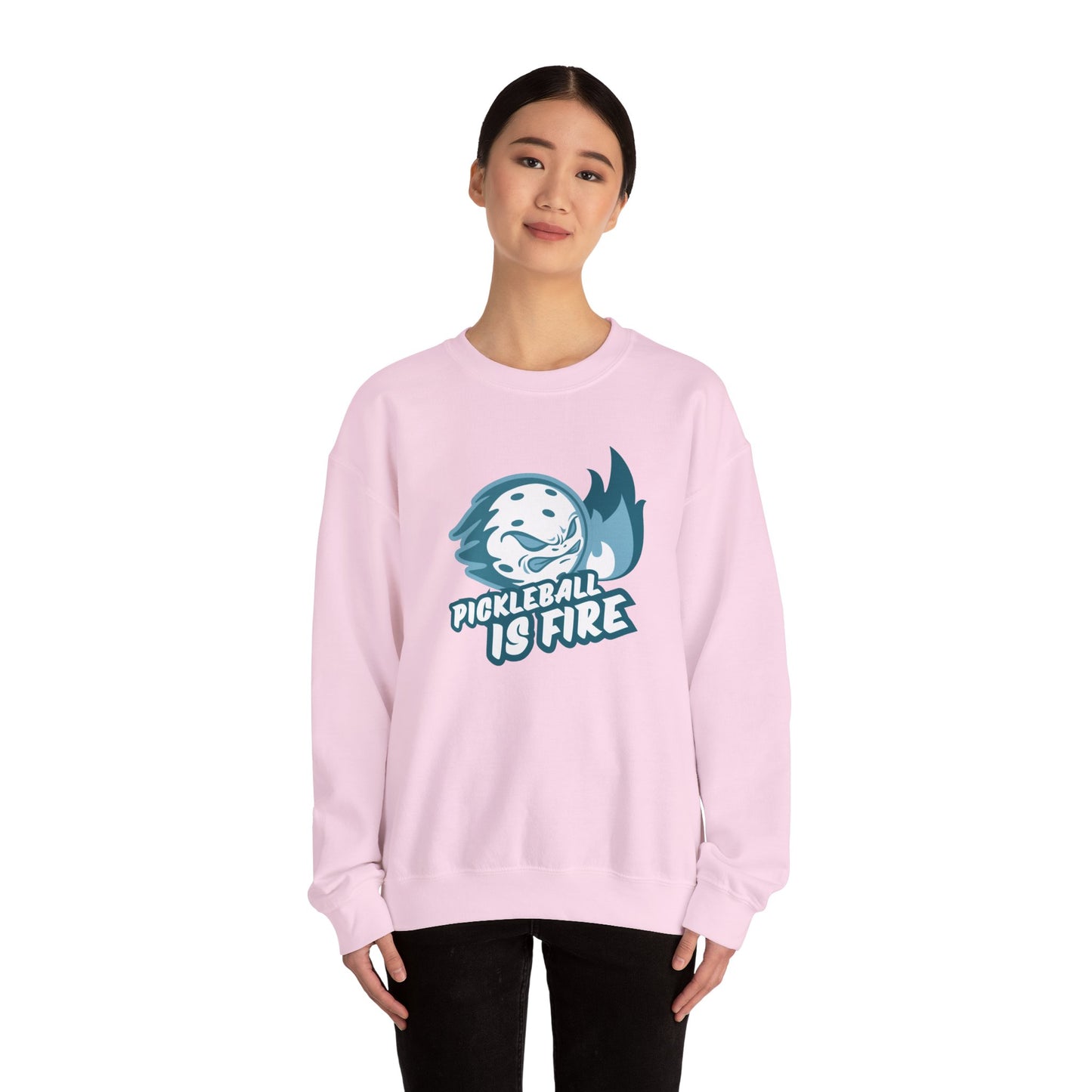 Pickleball is Fire Unisex Heavy Blend™ Crewneck Sweatshirt