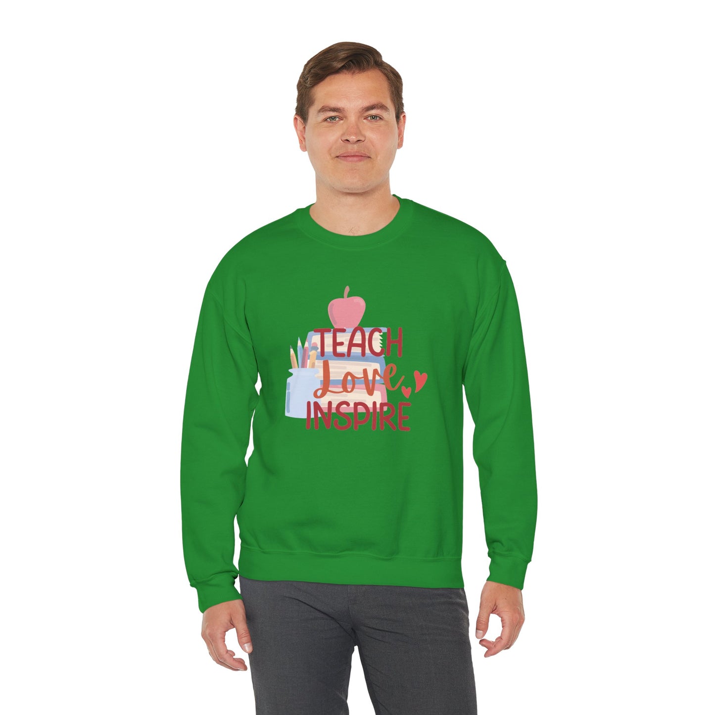 Teach, Love Inspire Unisex Heavy Blend™ Crewneck Sweatshirt