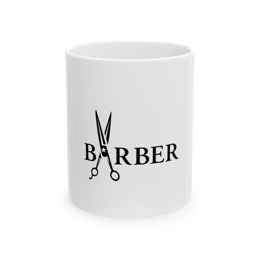 Barber Ceramic Mug, (11oz, 15oz)