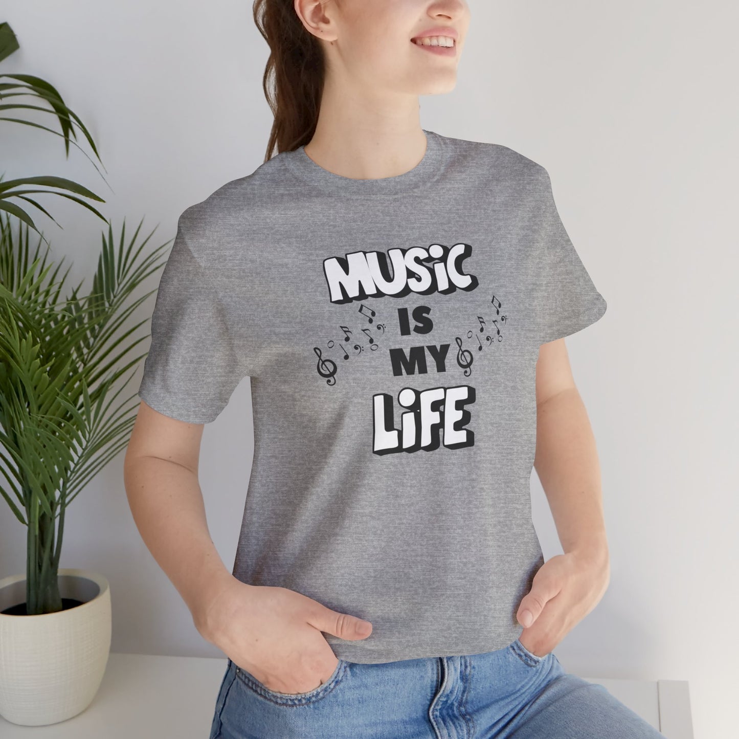 Music is My Life Unisex Jersey Short Sleeve Tee