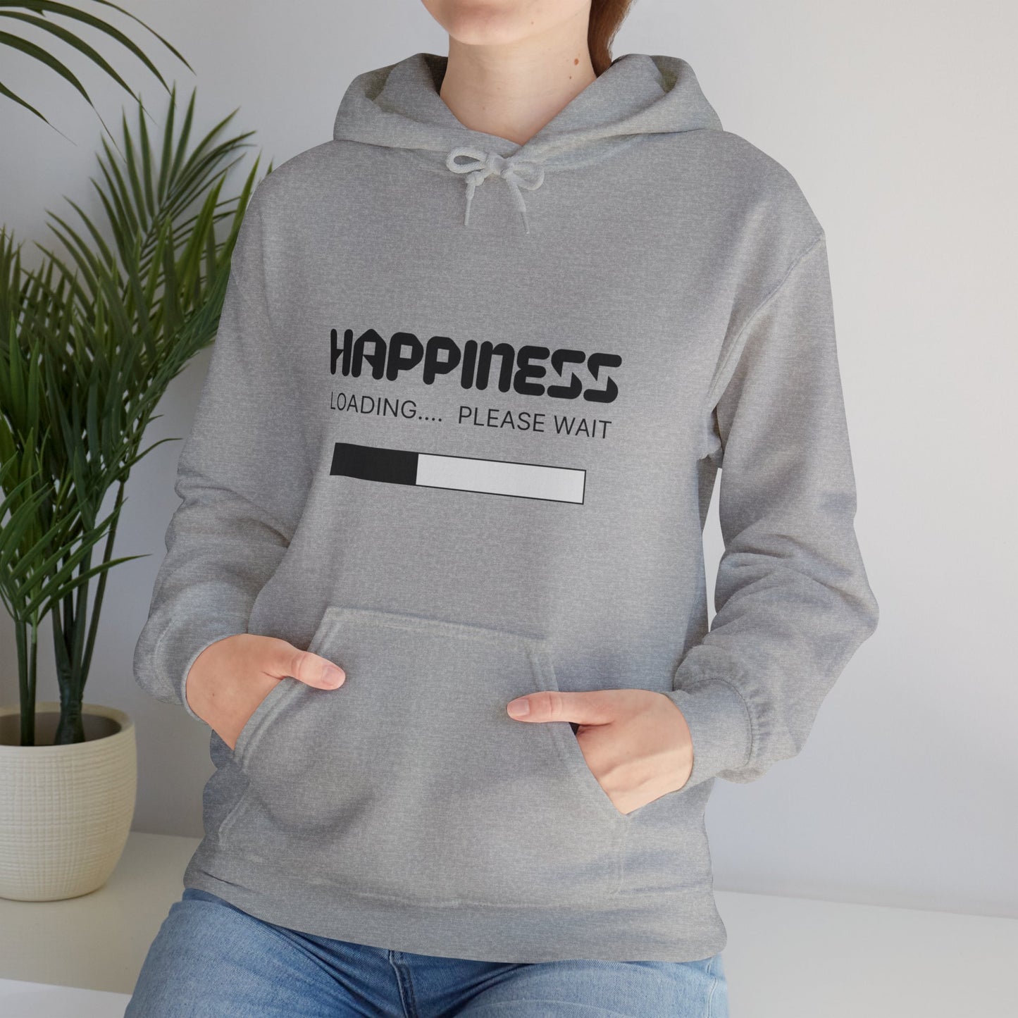 Happiness Loading Please Wait Unisex Heavy Blend™ Hooded Sweatshirt