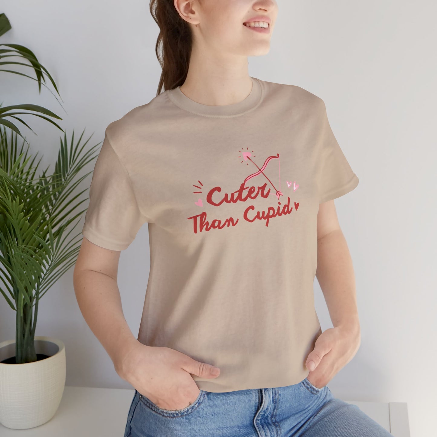 Cuter Than Cupid Unisex Jersey Short Sleeve Tee