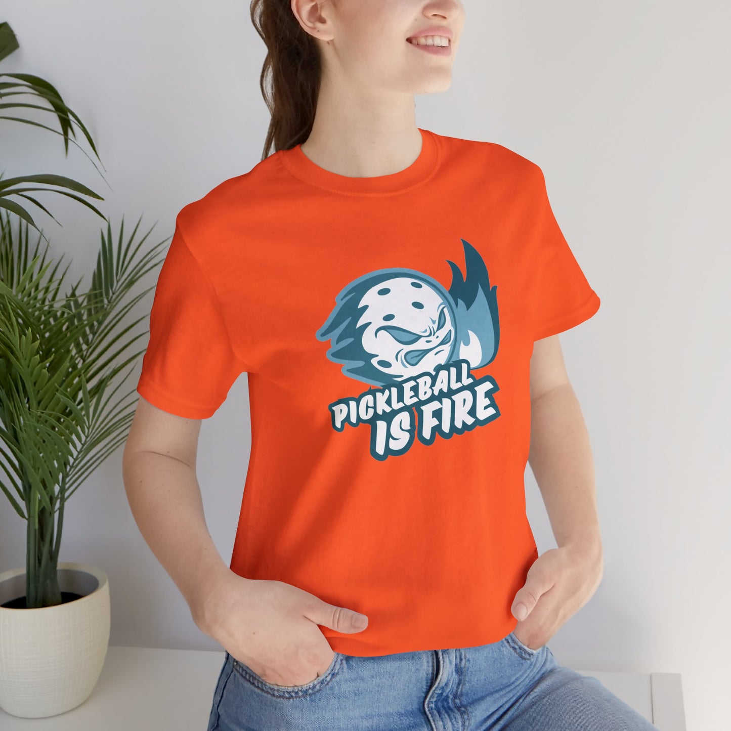 Pickleball Is Fire Unisex Jersey Short Sleeve Tee